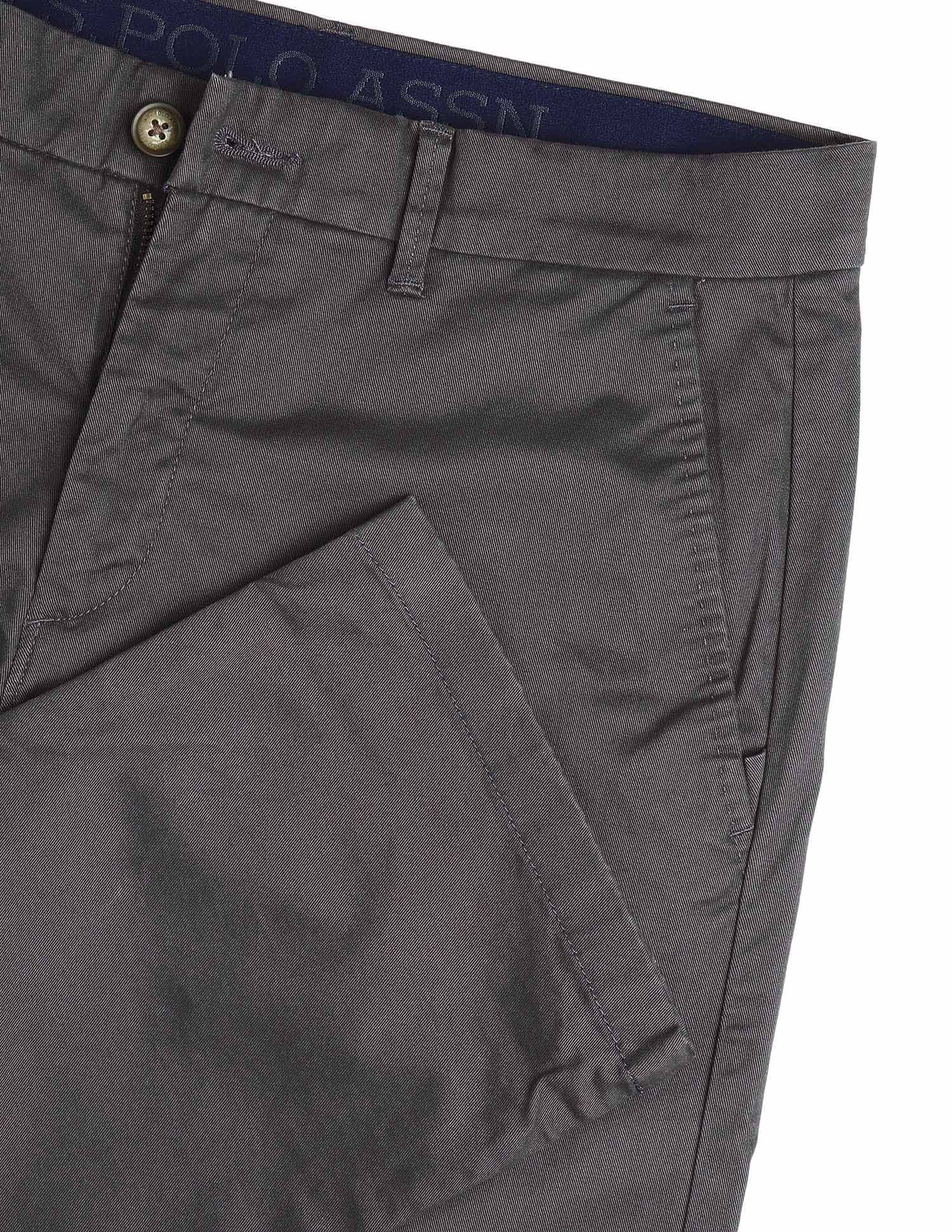 Twill Riley Straight Fit Trousers Dark Grey - U.S. POLO ASSN. | Large
