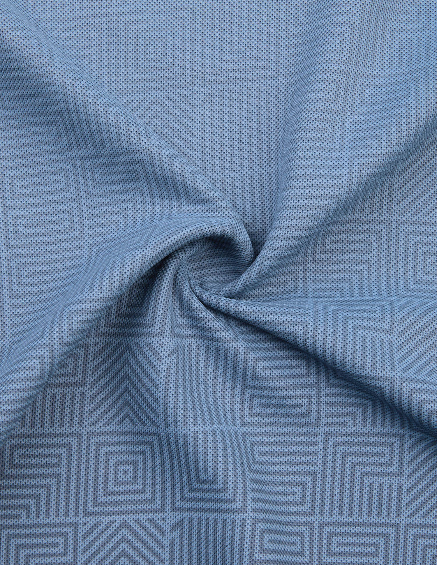 Geometric Printed Regular Fit Active Polo Shirt Blue - U.S. Polo Assn. India | Large