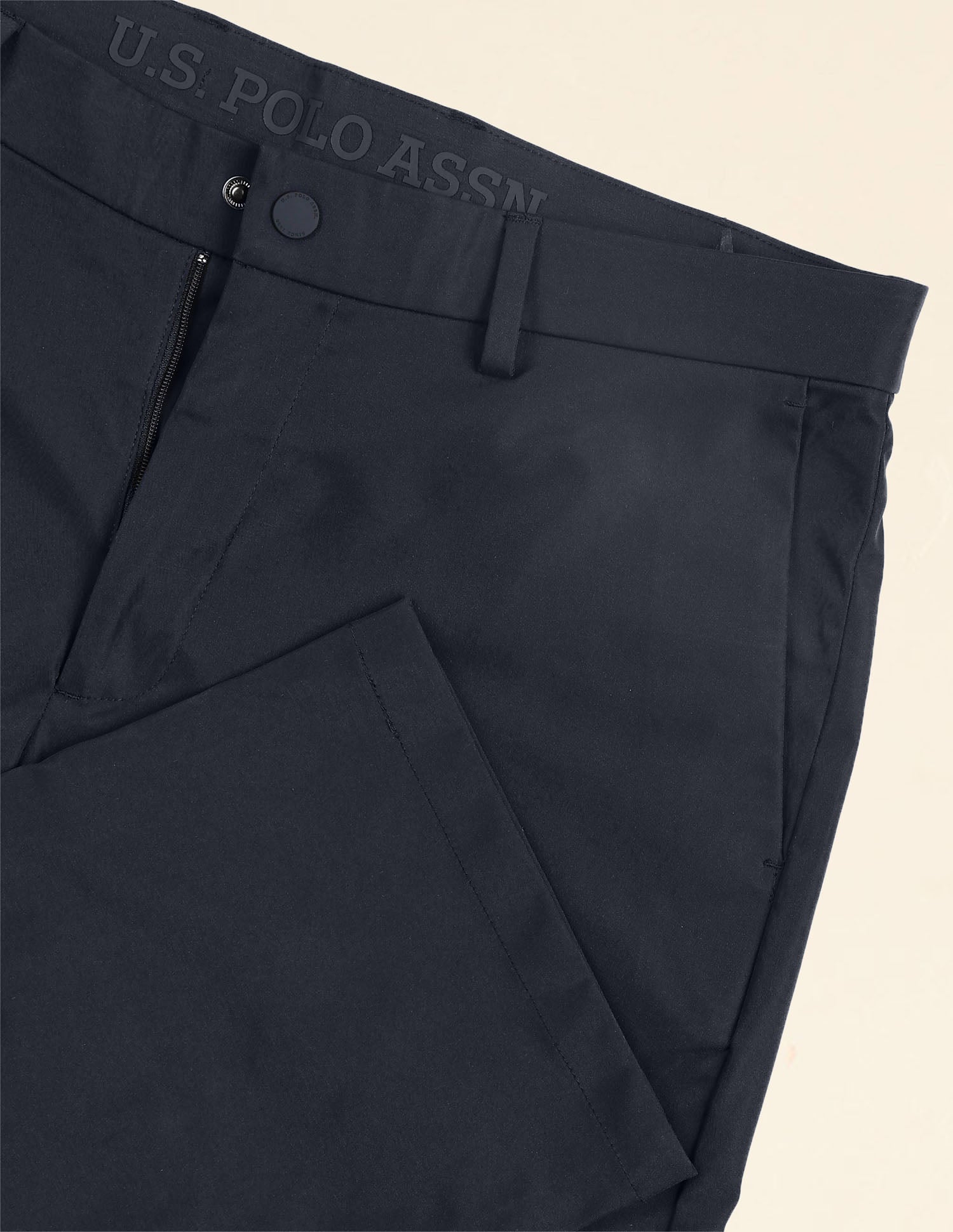 Riley Straight Fit Twill Trousers Navy - U.S. Polo Assn. India | Large