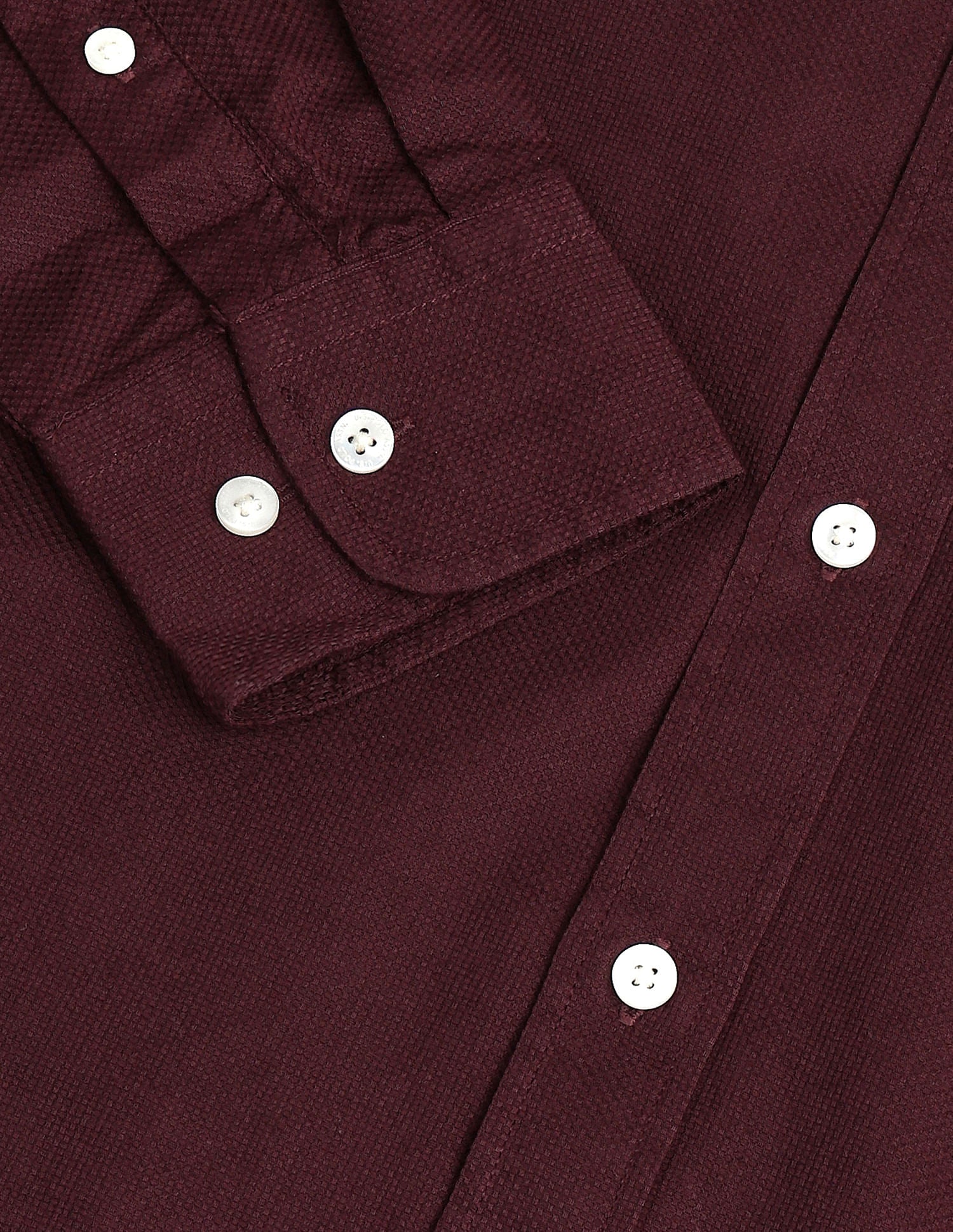 Cutaway Collar Premium Cotton Shirt Maroon - U.S. POLO ASSN. | Large