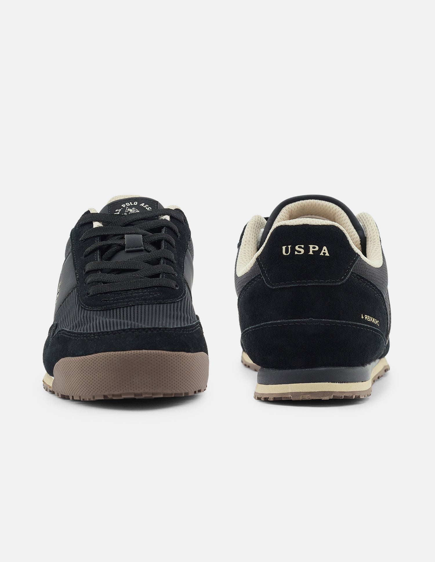 Textured Chukker 4 Suede Sneakers Black - U.S. Polo Assn. India | Large