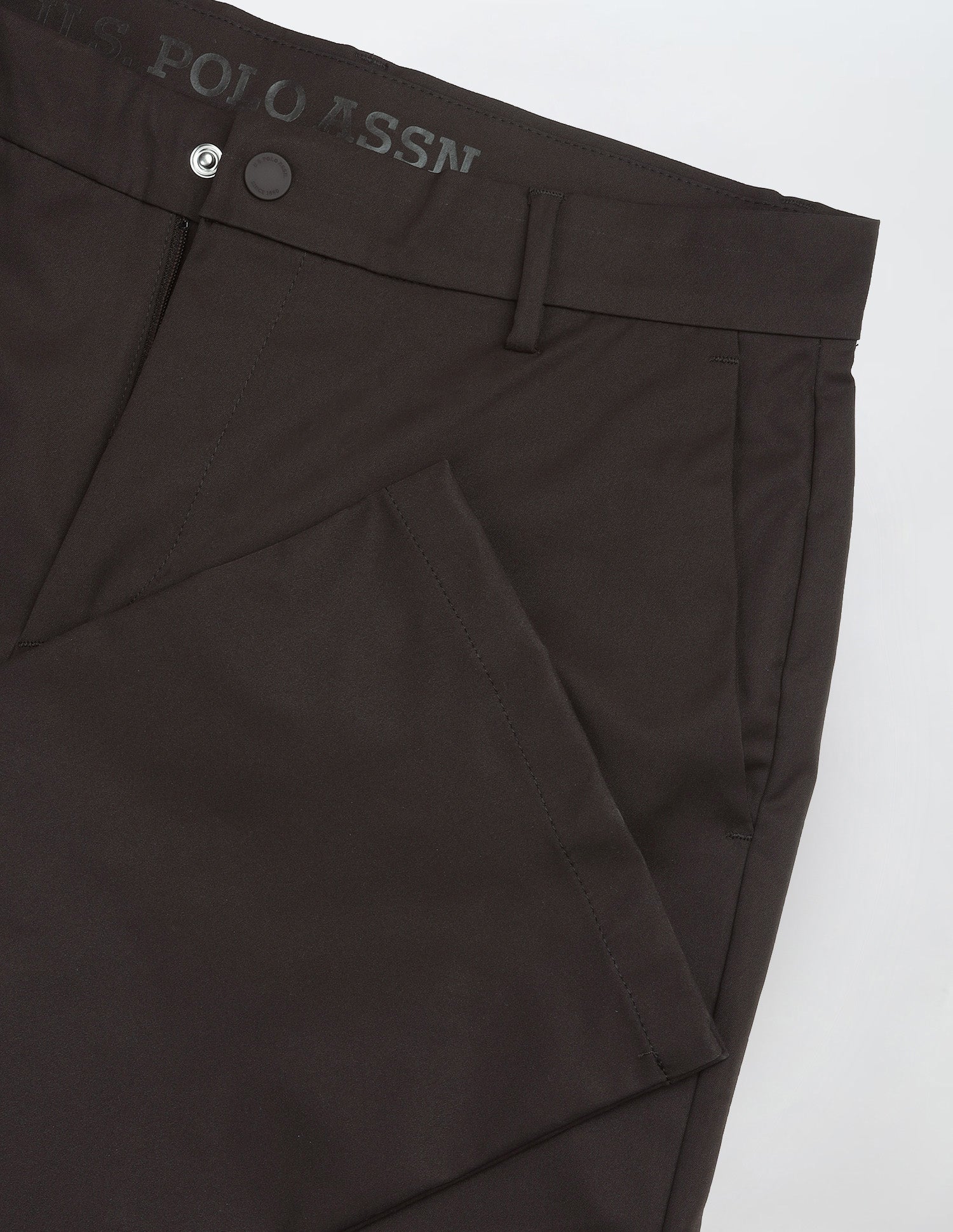Mid Rise Riley Straight Fit Trousers Choco - U.S. Polo Assn. India | Large