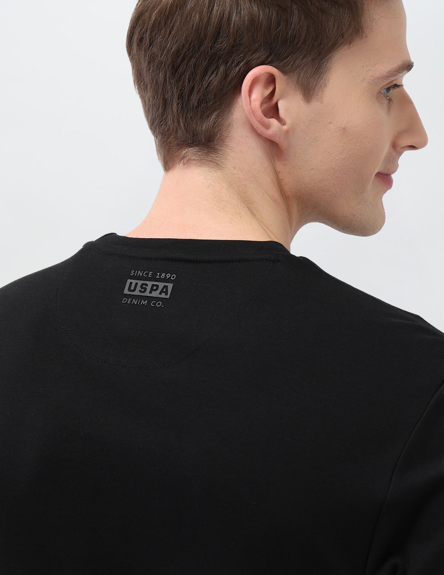 Graphic Brand Printed Slim Fit Black & Gold T-Shirt Black - U.S. Polo Assn. India | Large