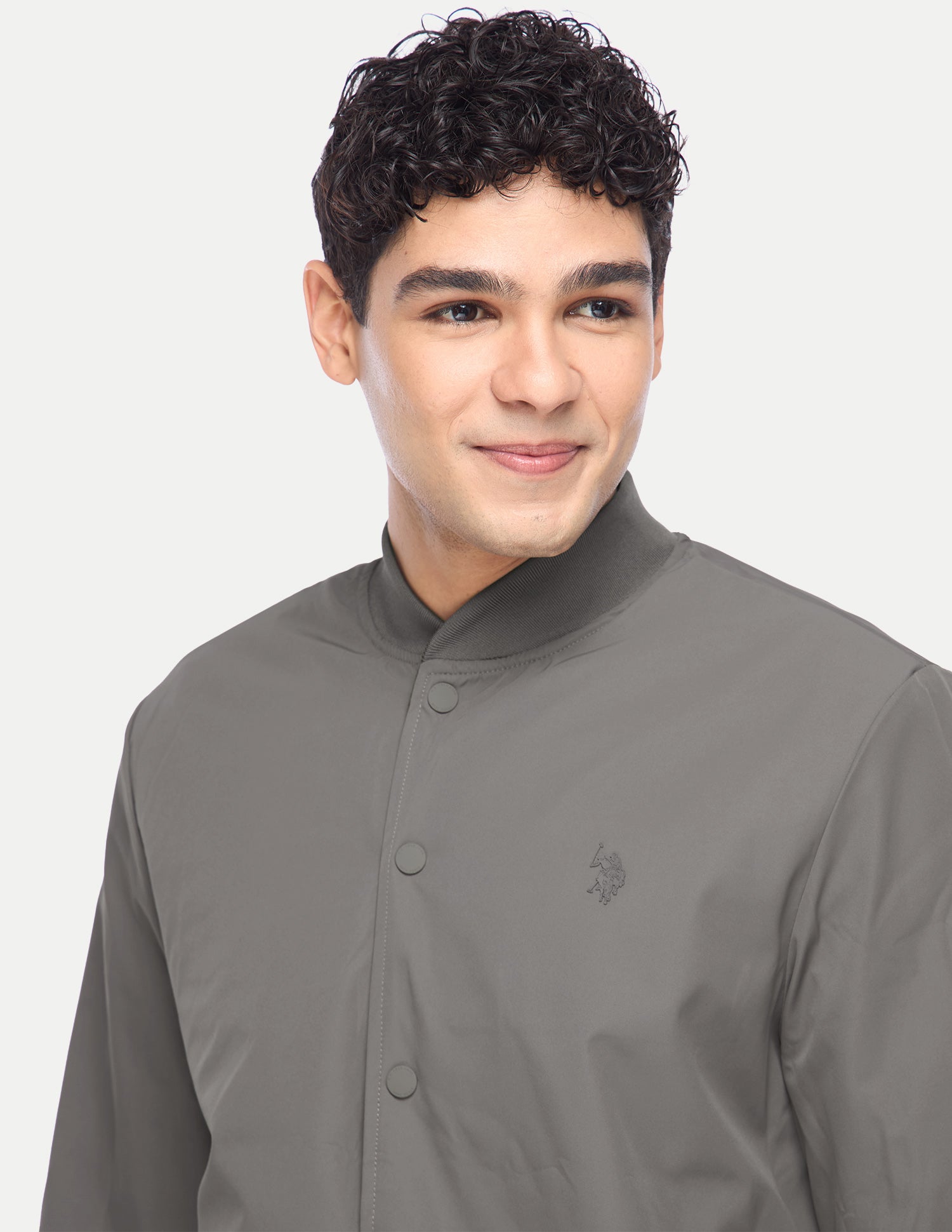 Brand Applique Regular Fit Bomber Jacket Choco - U.S. Polo Assn. India | Large