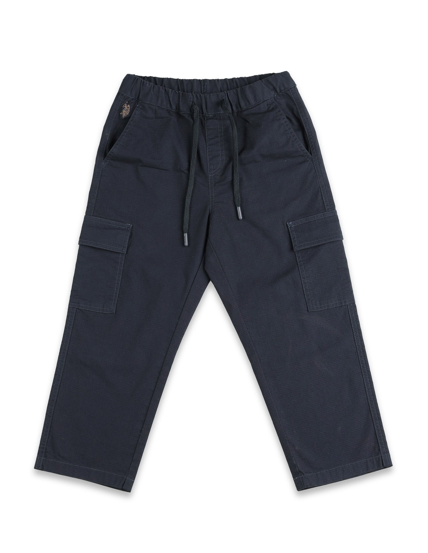 Boys Textured Relaxed Fit Cargos Navy - U.S. POLO ASSN. | Large