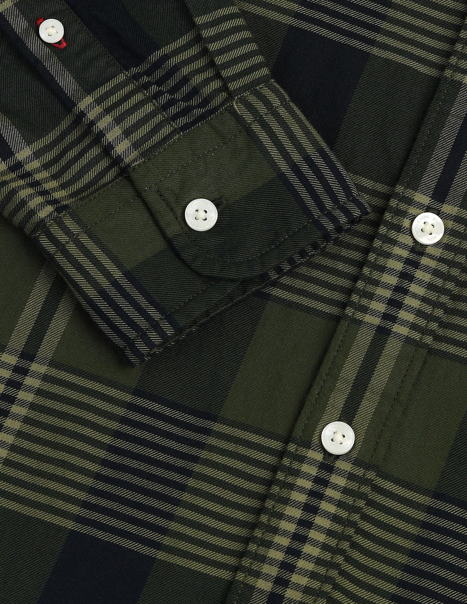 Pure Cotton Slim Shirt Olive - U.S. Polo Assn. India | Large