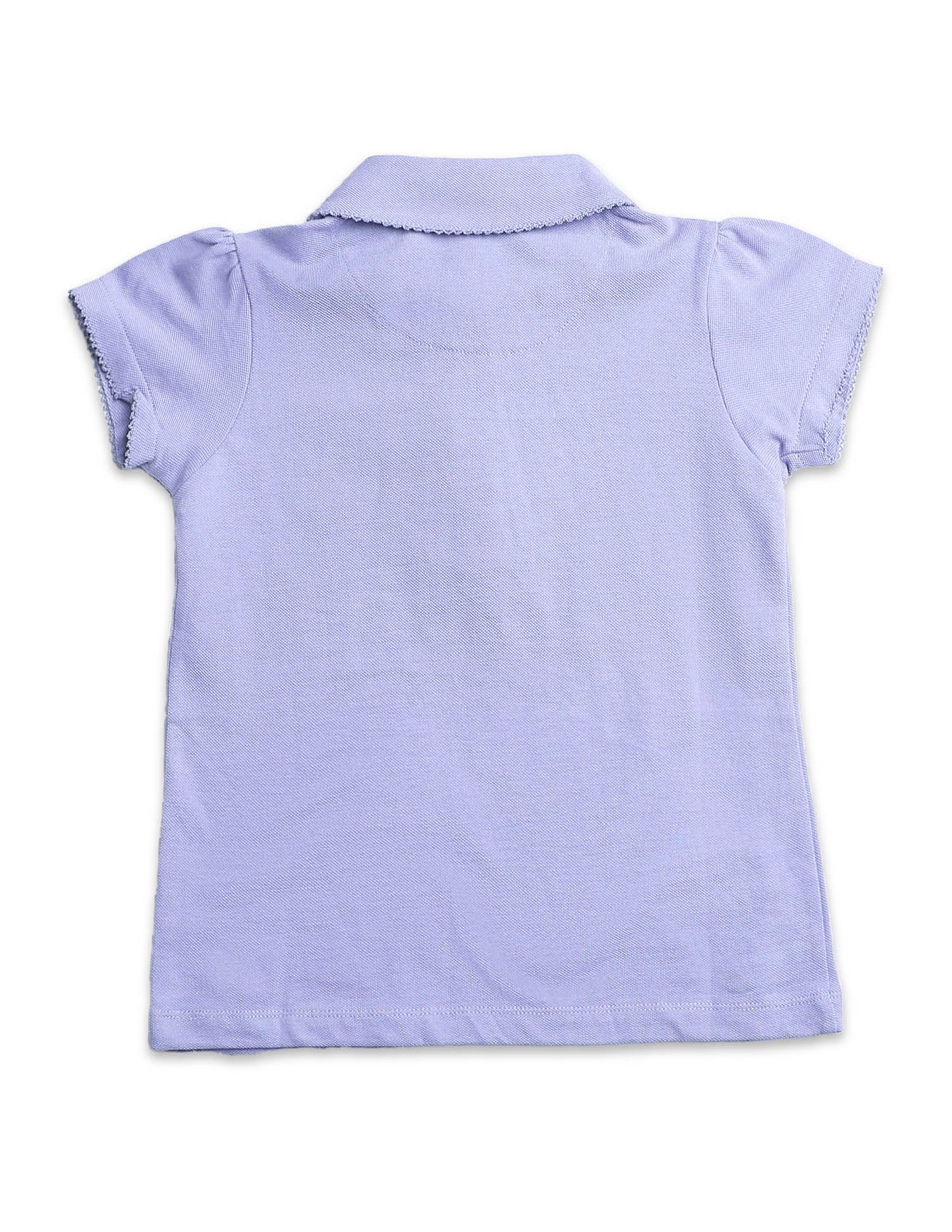 Girls Solid Cotton Polo Shirt Light Purple - U.S. POLO ASSN. | Large