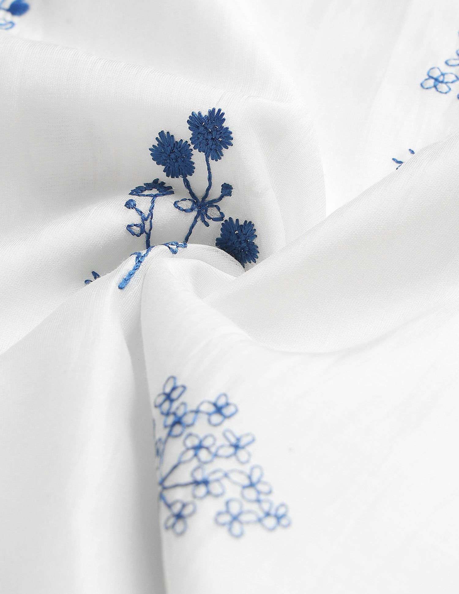 Floral Embroidered Oversized Fit Shirt Off White - U.S. Polo Assn. India | Large