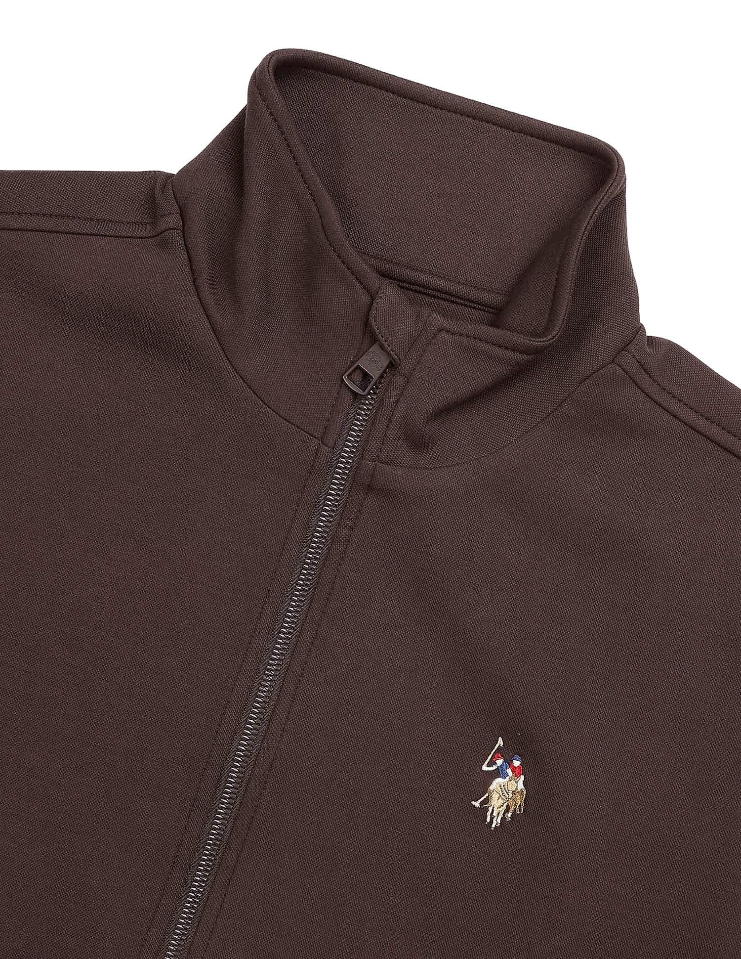 Solid Legend Of Horseshoe Sweatshirt Dark Brown - U.S. POLO ASSN. | Large