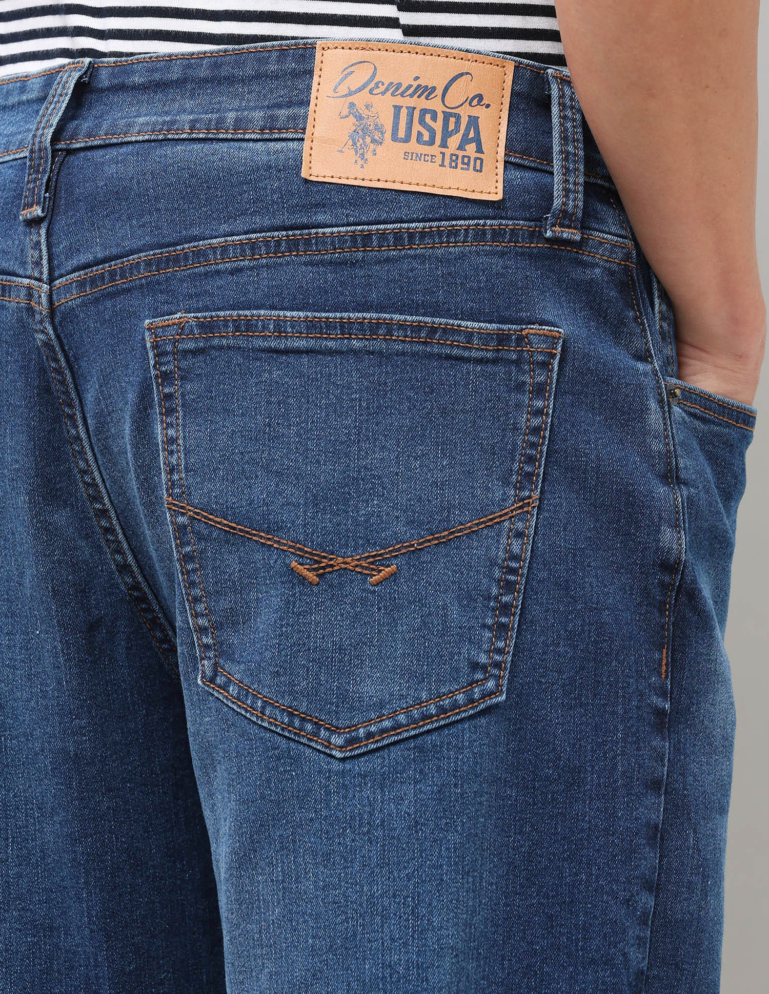 Solid Bootcut Jeans Blue - U.S. Polo Assn. India | Large