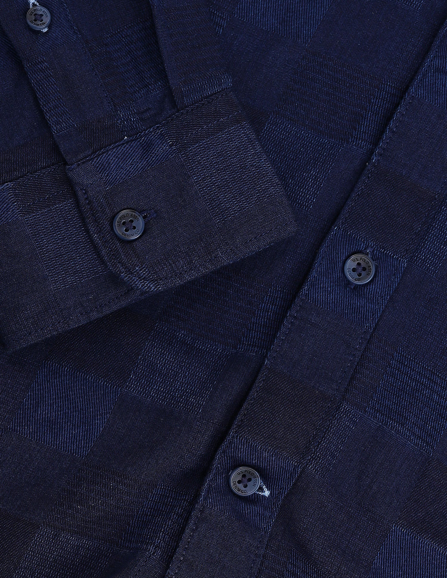 Slim Fit Geometric Shirt Navy - U.S. Polo Assn. India | Large
