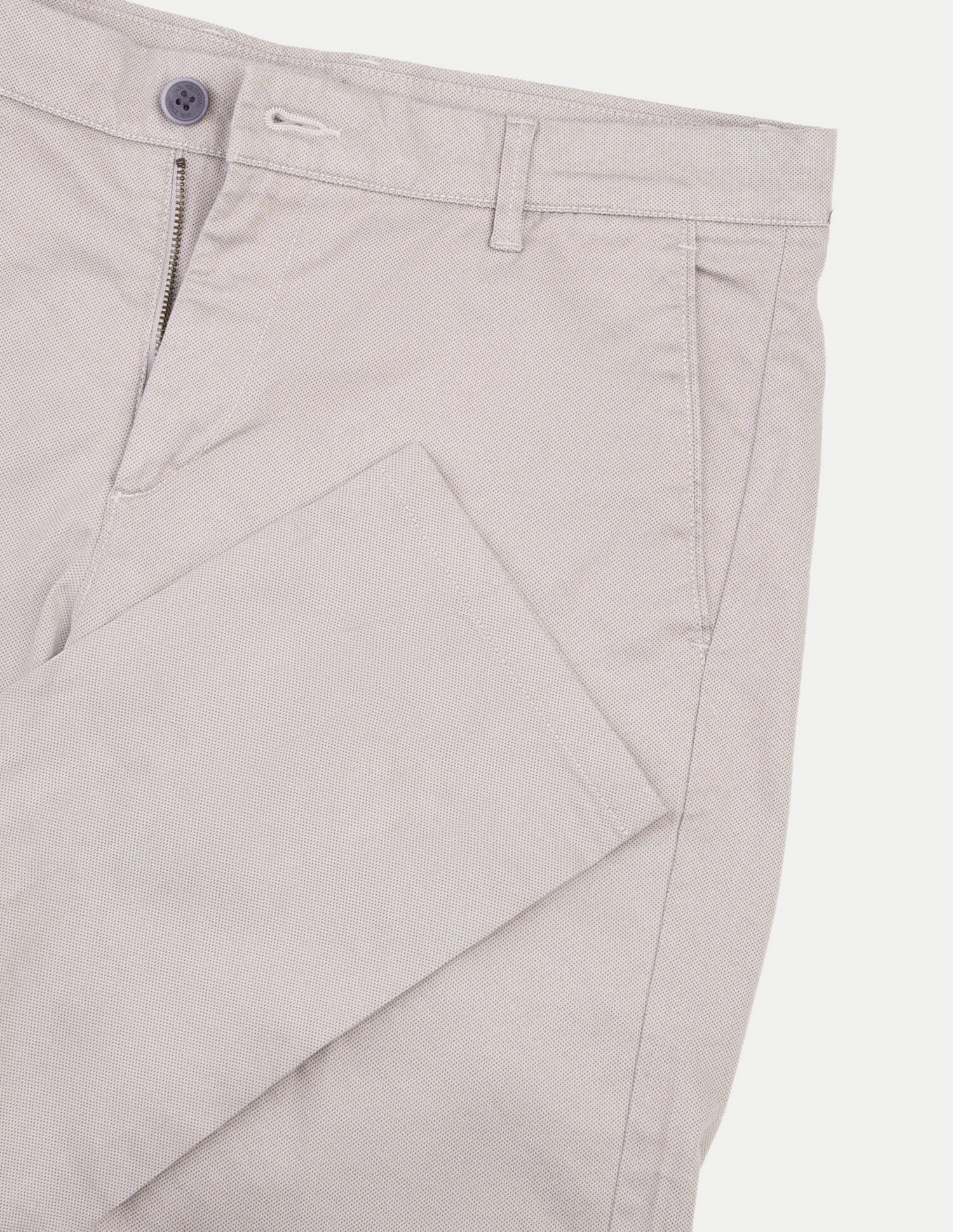 Austin Regular Fit Cotton Stretch Printed Signature Chinos Grey - U.S. Polo Assn. India | Large