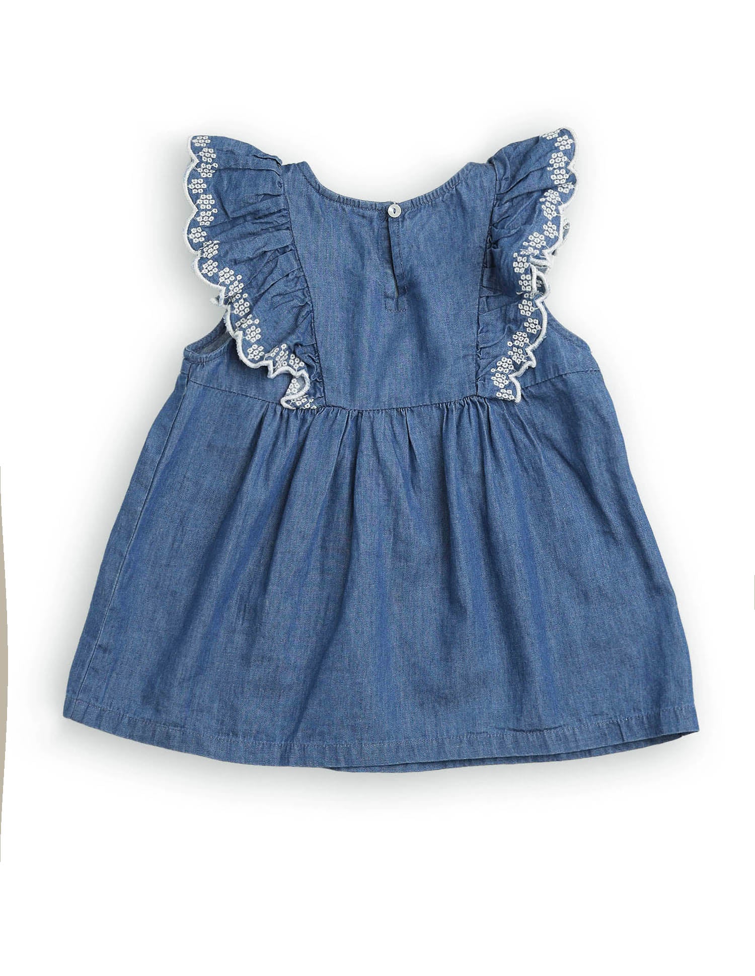 Girls Round Neck Denim Top Blue - U.S. Polo Assn. India | Large