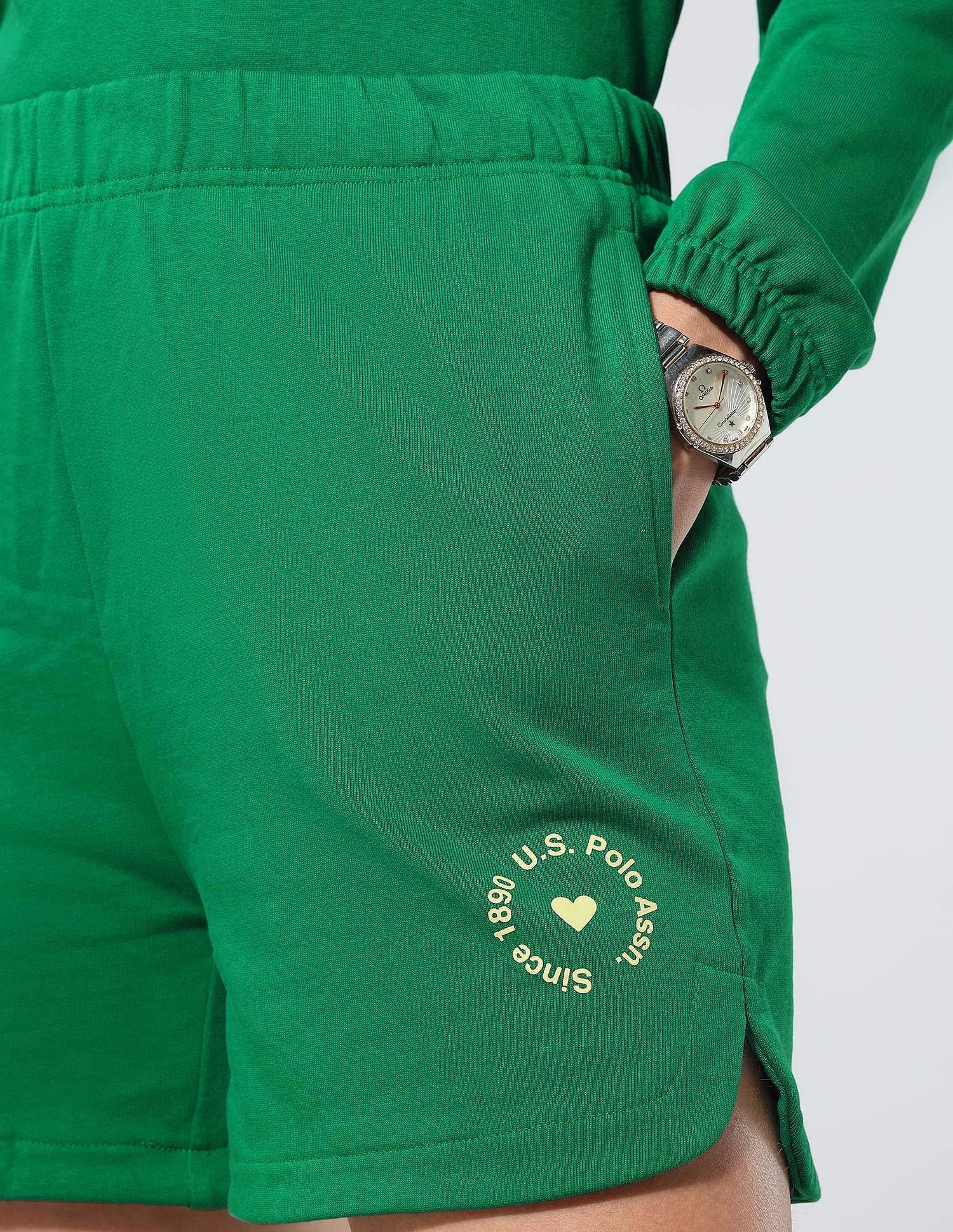 Regular Fit Solid Co-Ords Bright Green - U.S. POLO ASSN. | Large