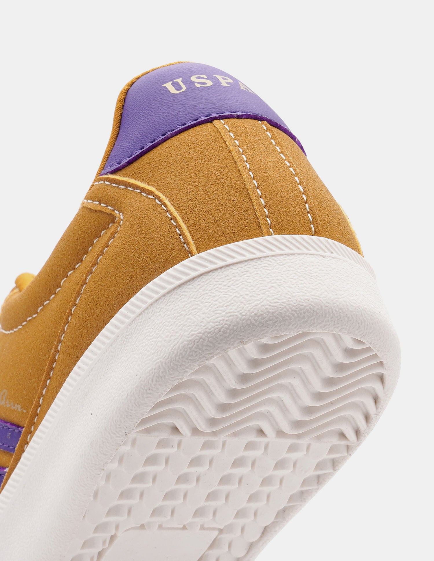 Women Round Toe Edda Striped Sneakers Yellow - U.S. POLO ASSN. | Large