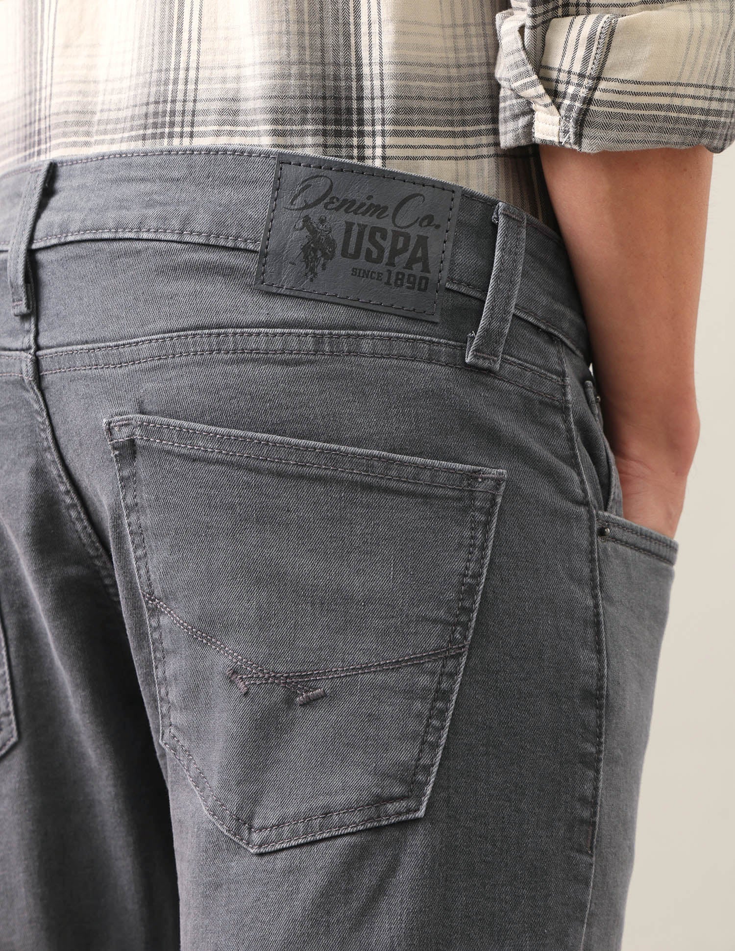 Henry Tapered Fit Grey Jeans Grey - U.S. Polo Assn. India | Large