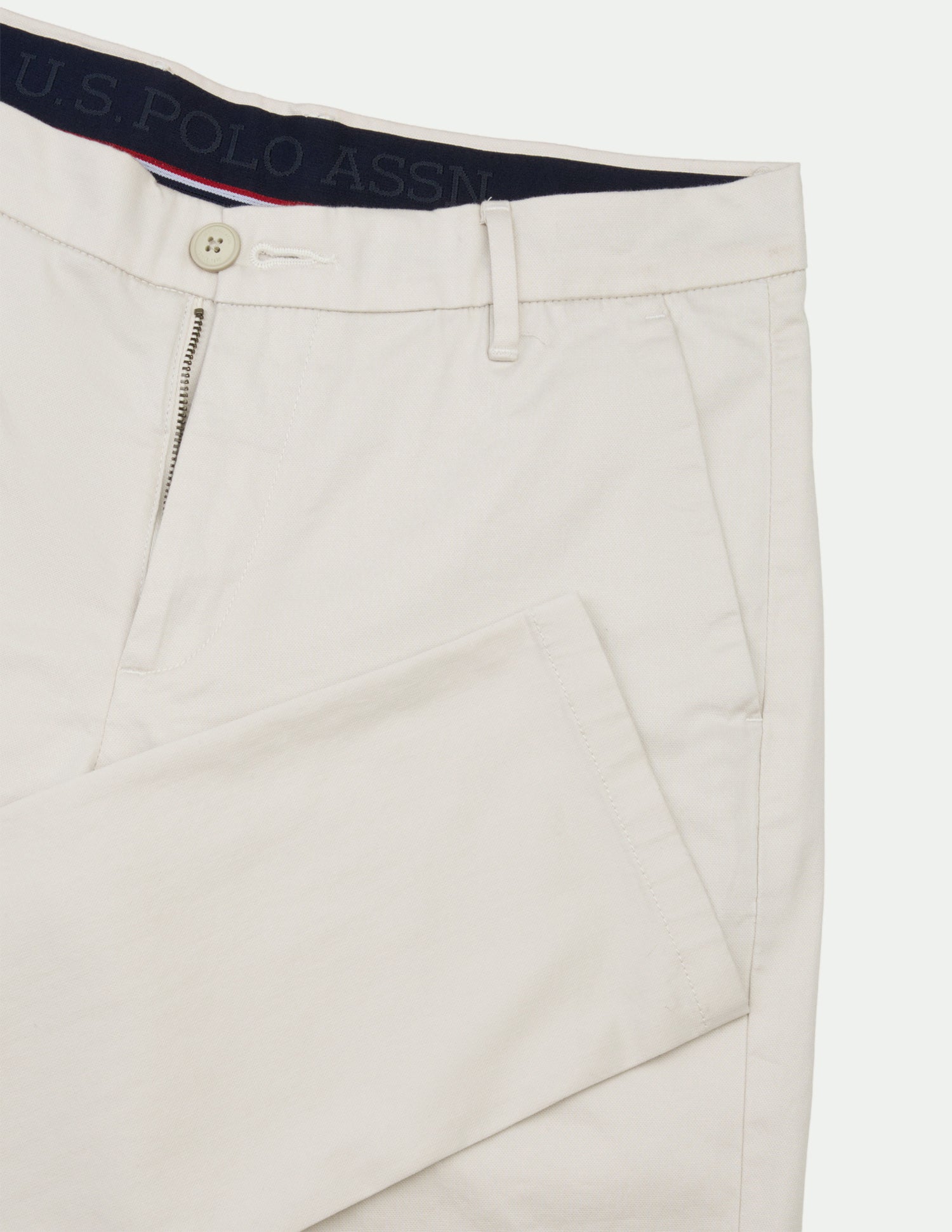 Mid Rise Austin Trim Regular Fit Trousers Ecru - U.S. Polo Assn. India | Large