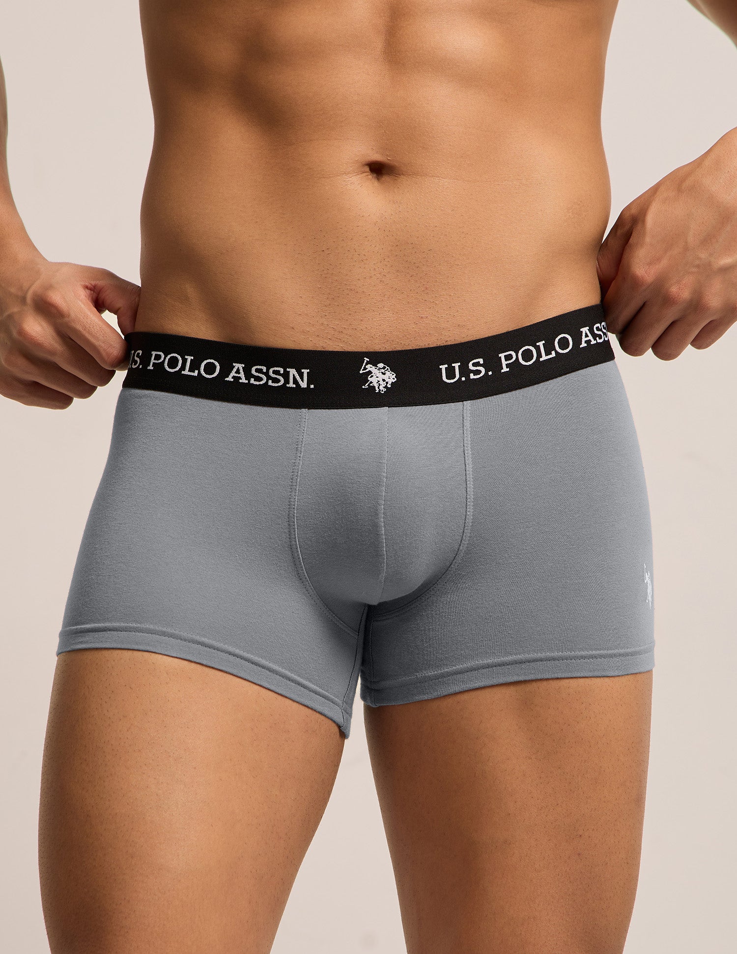 All Day Breathable OET26 Trunks - Pack of 3 Grey/Red/Black - U.S. Polo Assn. India | Large