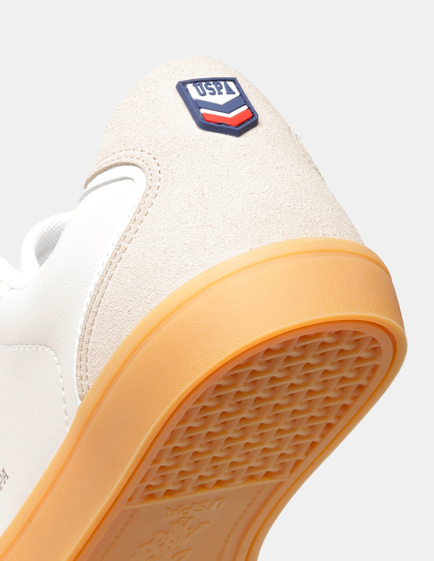 Men Colour Blocked Suede Oberon Sneakers Beige - U.S. Polo Assn. India | Large