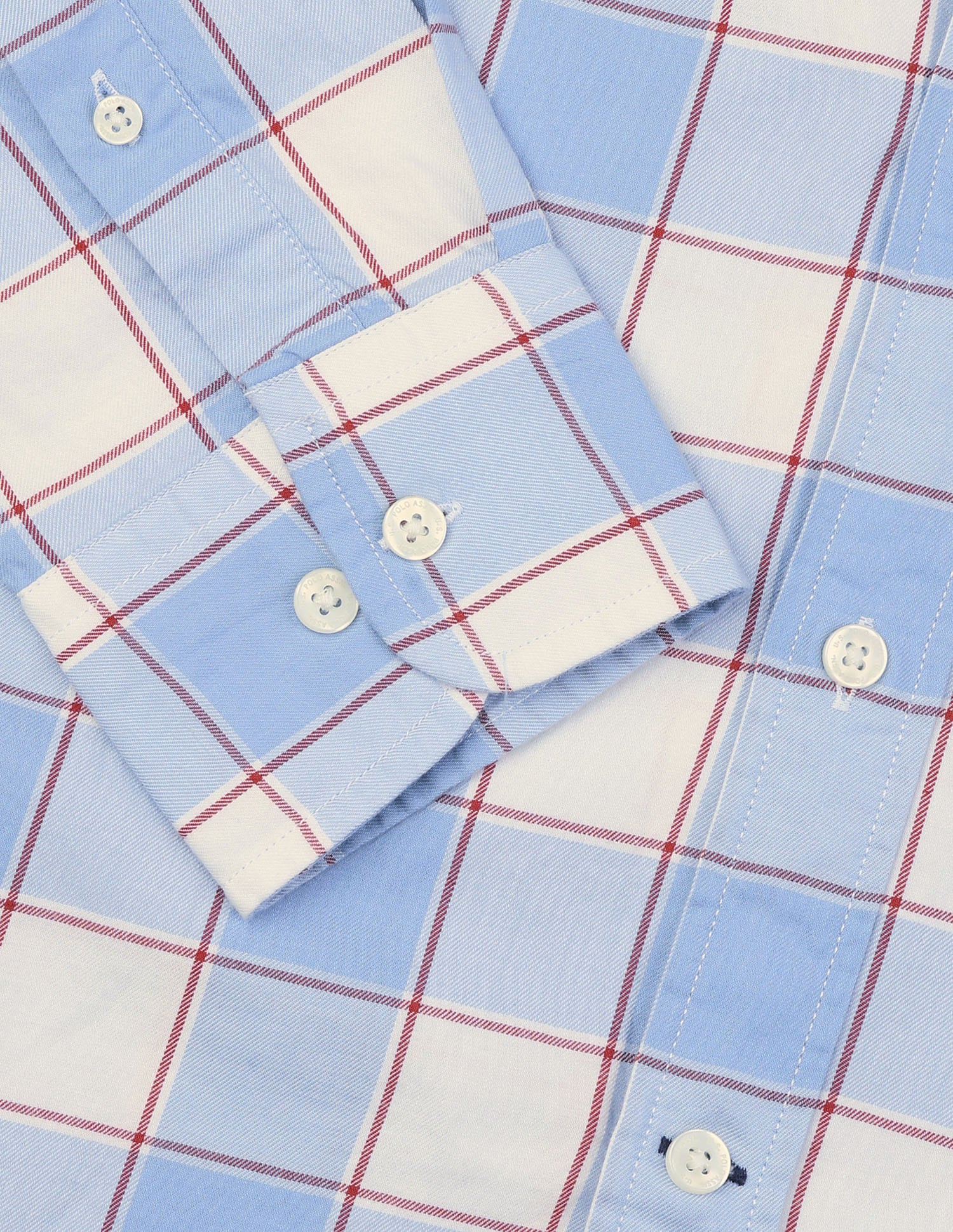 Twill Grid Tattersall Checked Shirt Blue - U.S. Polo Assn. India | Large