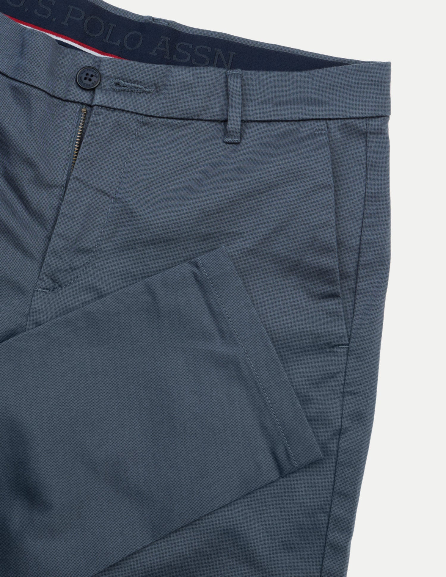 Austin Trim Regular Fit Satin Trousers Navy - U.S. Polo Assn. India | Large