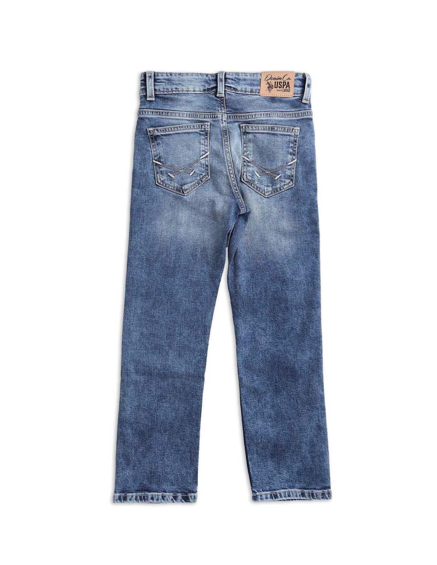 Boys Whiskered Relaxed Fit Jeans Light Blue - U.S. POLO ASSN. | Large