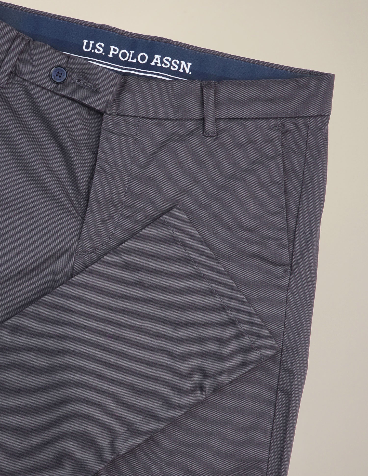 Denver Slim Fit Satin Trousers Purple Grey - U.S. Polo Assn. India | Large