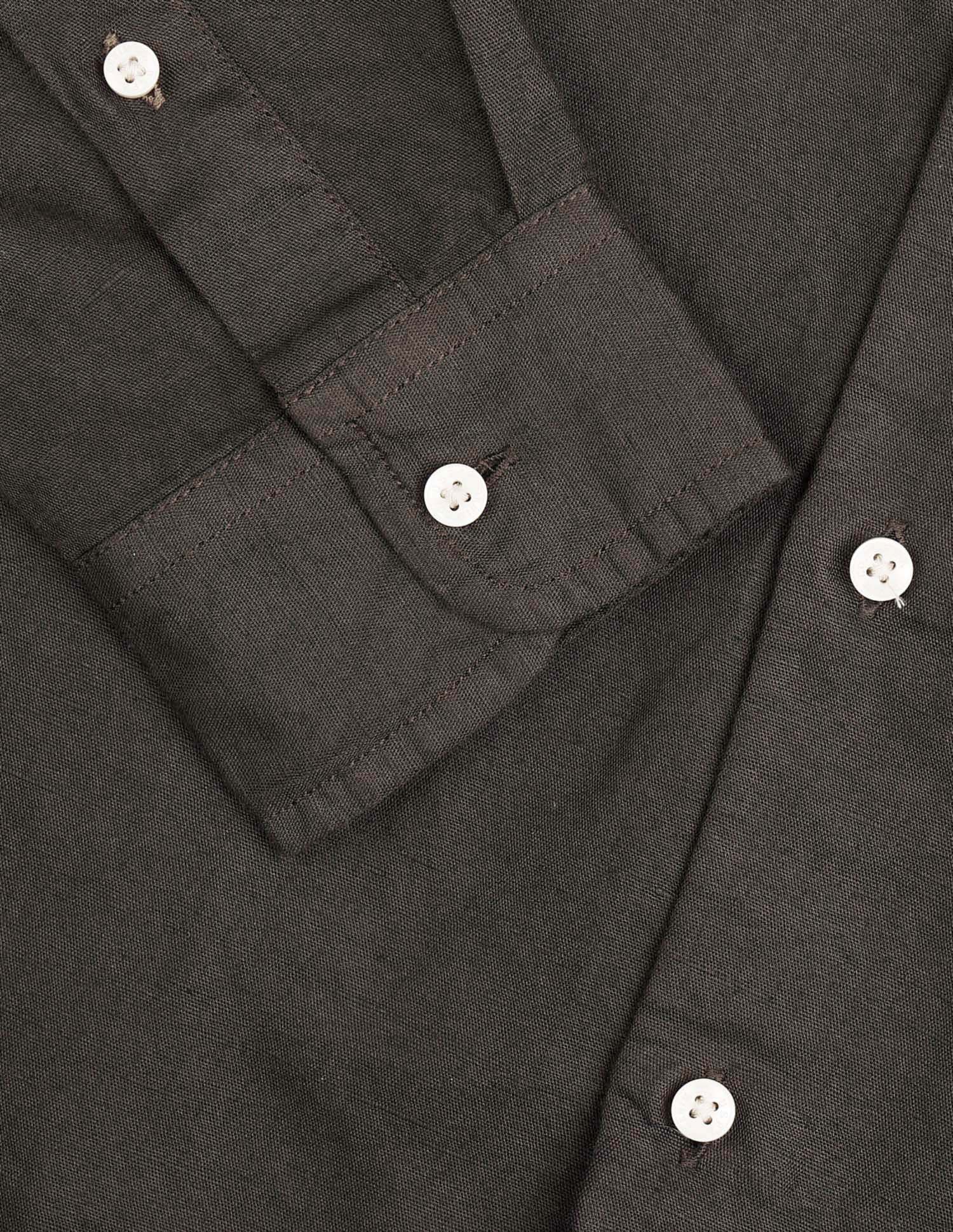 Solid Regular Fit Mandarin Shirt Choco - U.S. POLO ASSN. | Large