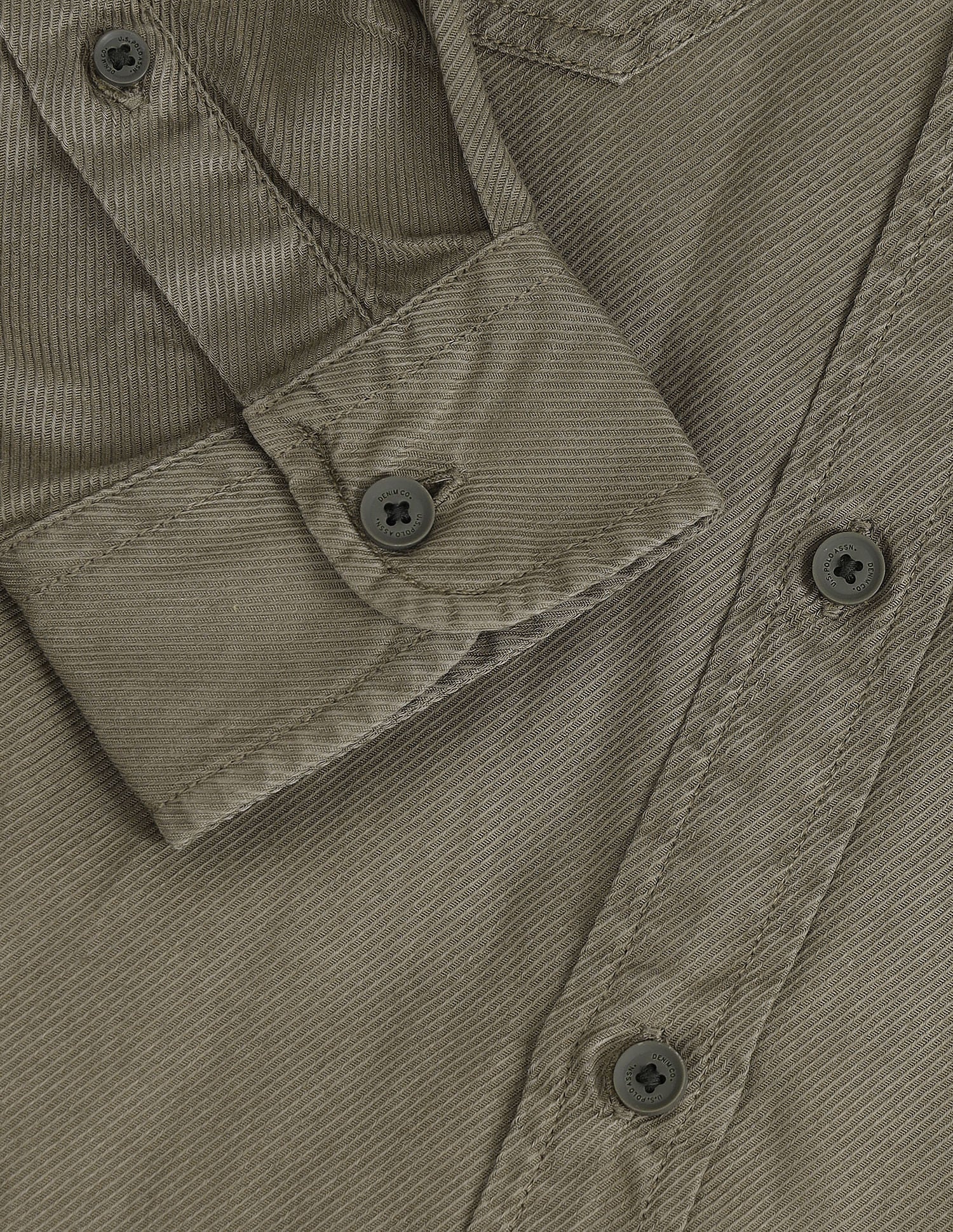 Slim Fit Corduroy Shirt Dk-Olive - U.S. Polo Assn. India | Large