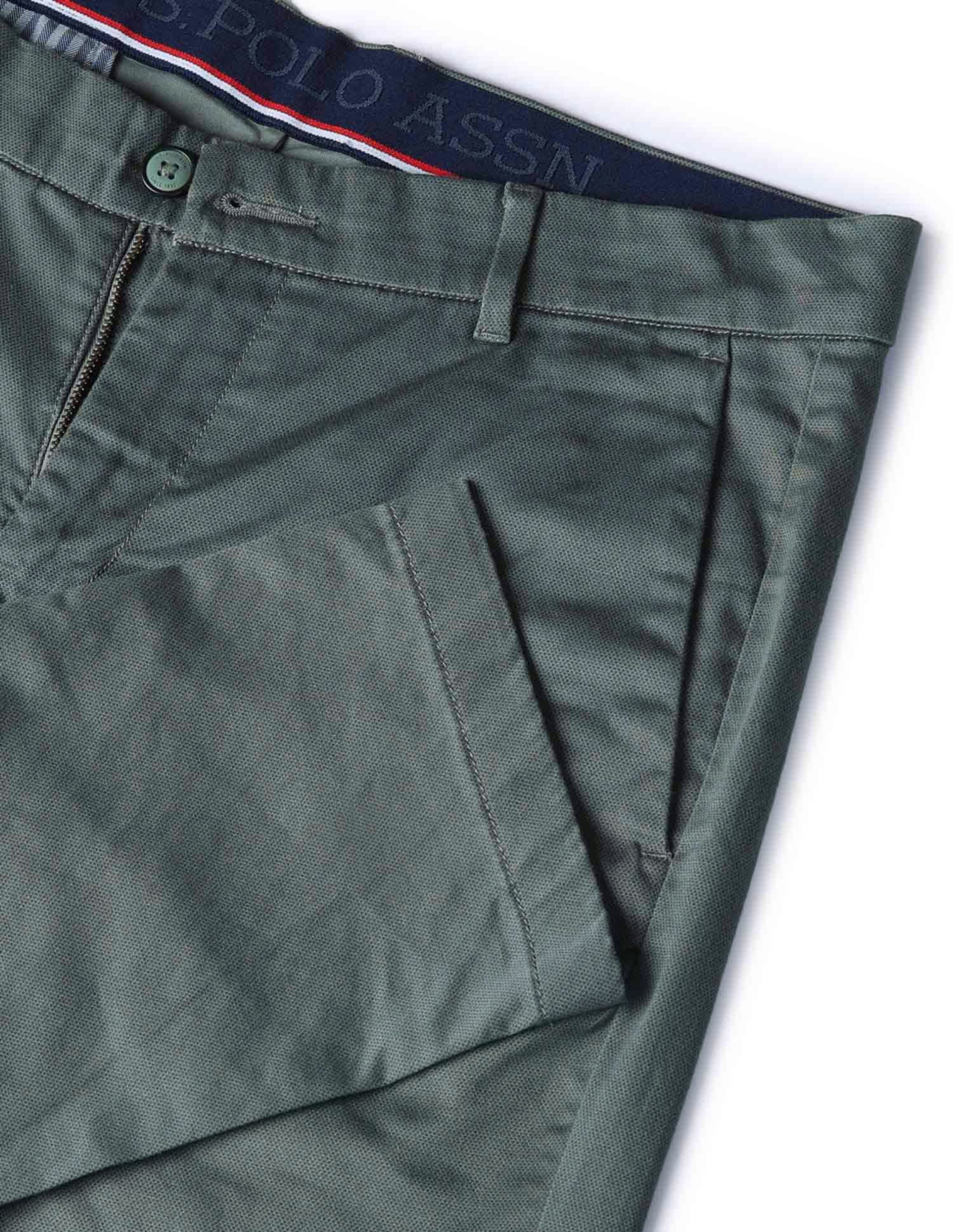 Satin Relaxed Fit Trousers Grey - U.S. POLO ASSN. | Large