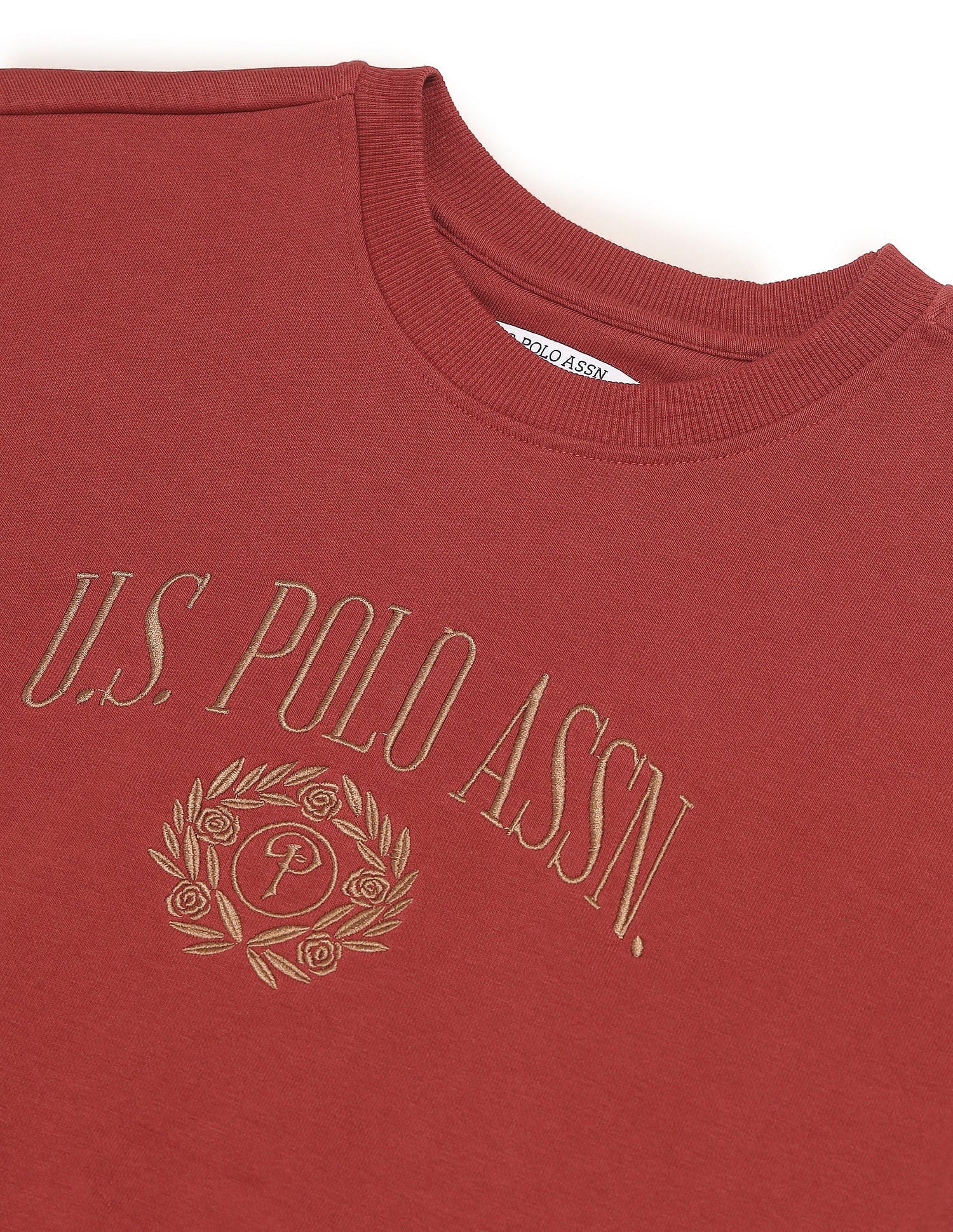 Drop Shoulder Regular Fit Sweatshirt Rust - U.S. POLO ASSN. | Large