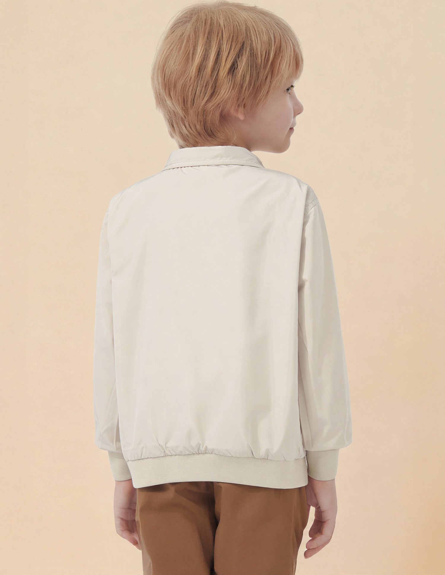 Boys Colourblocked Brand Embroidered Reversible Jacket Beige - U.S. Polo Assn. India | Large