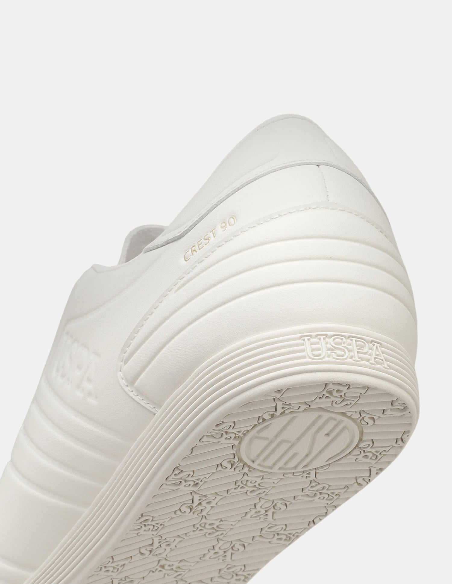 Round Toe Lace Ups Crest 90 Sneakers White - U.S. Polo Assn. India | Large