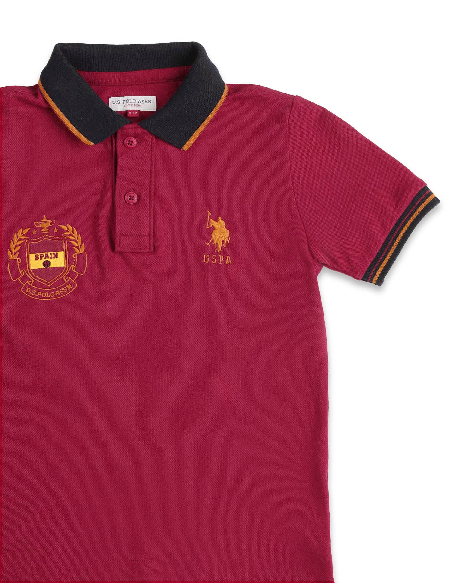 Boys Appliqued Regular Fit Polo Shirt Red - U.S. POLO ASSN. | Large