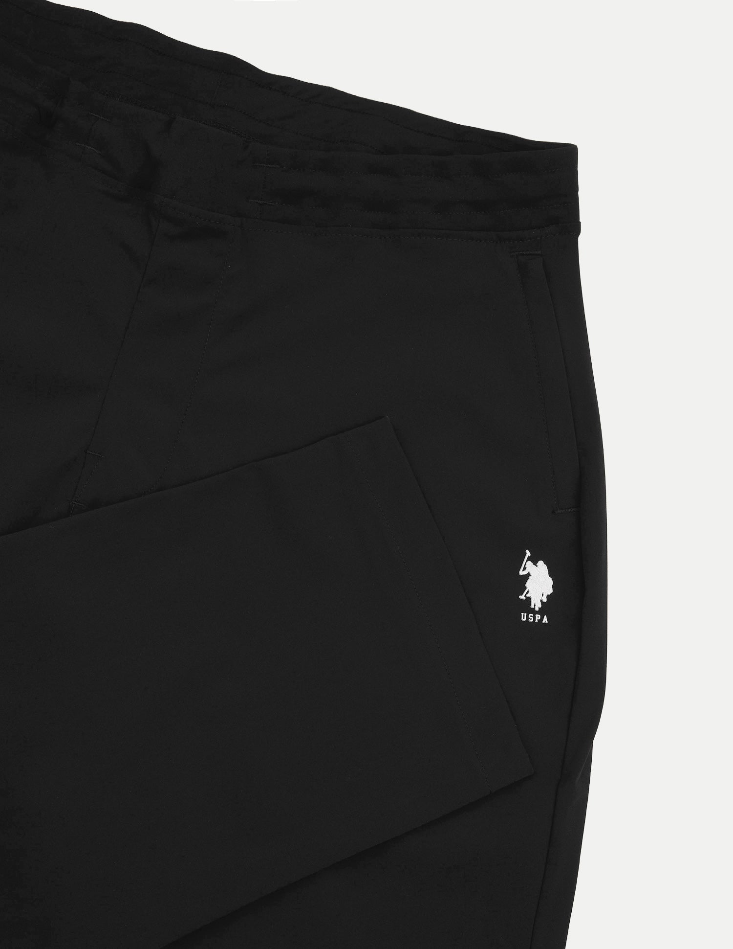 Mid Rise Regular Fit Active Track Pants Black - U.S. Polo Assn. India | Large