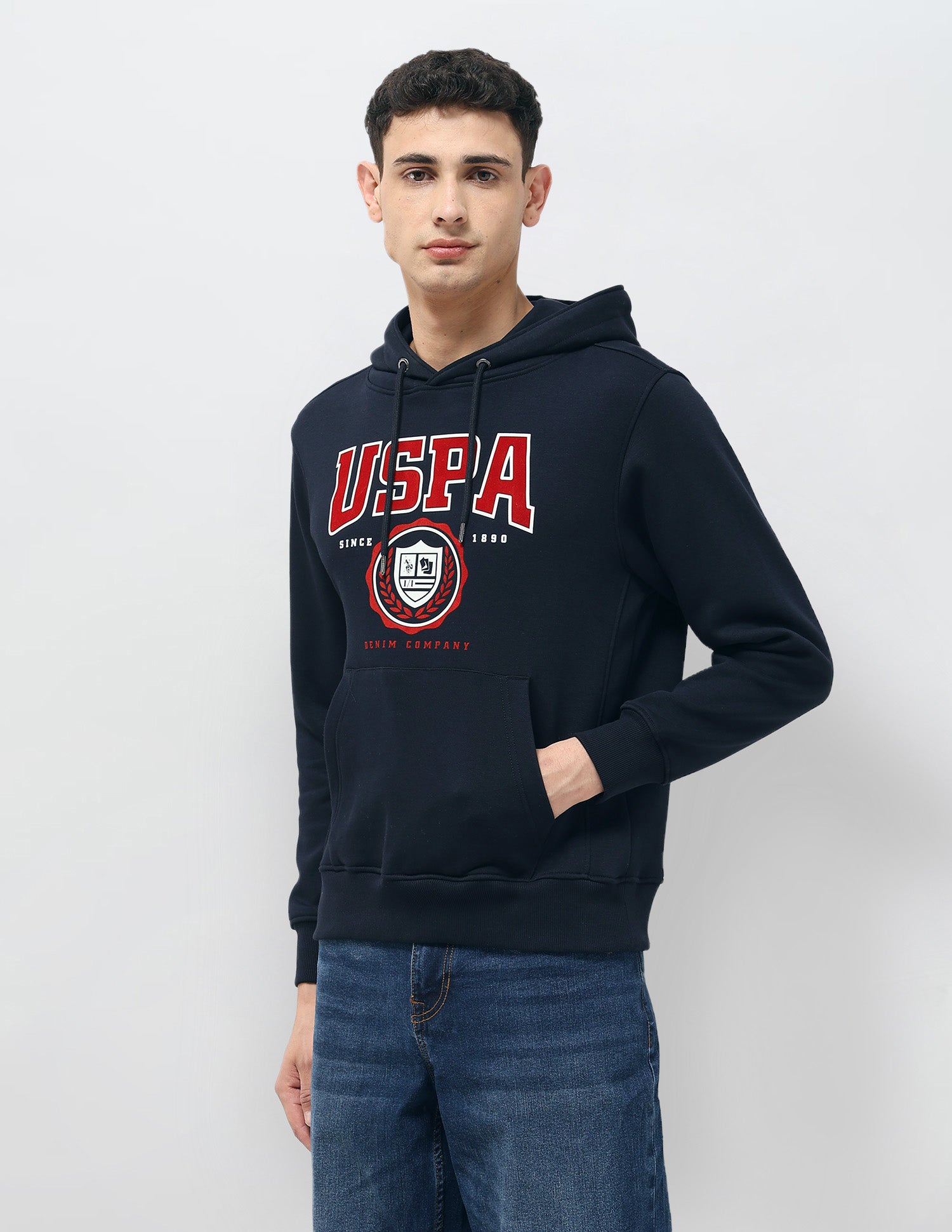 Brand Printed Regular Fit Sweatshirt Navy - U.S. POLO ASSN. | Large