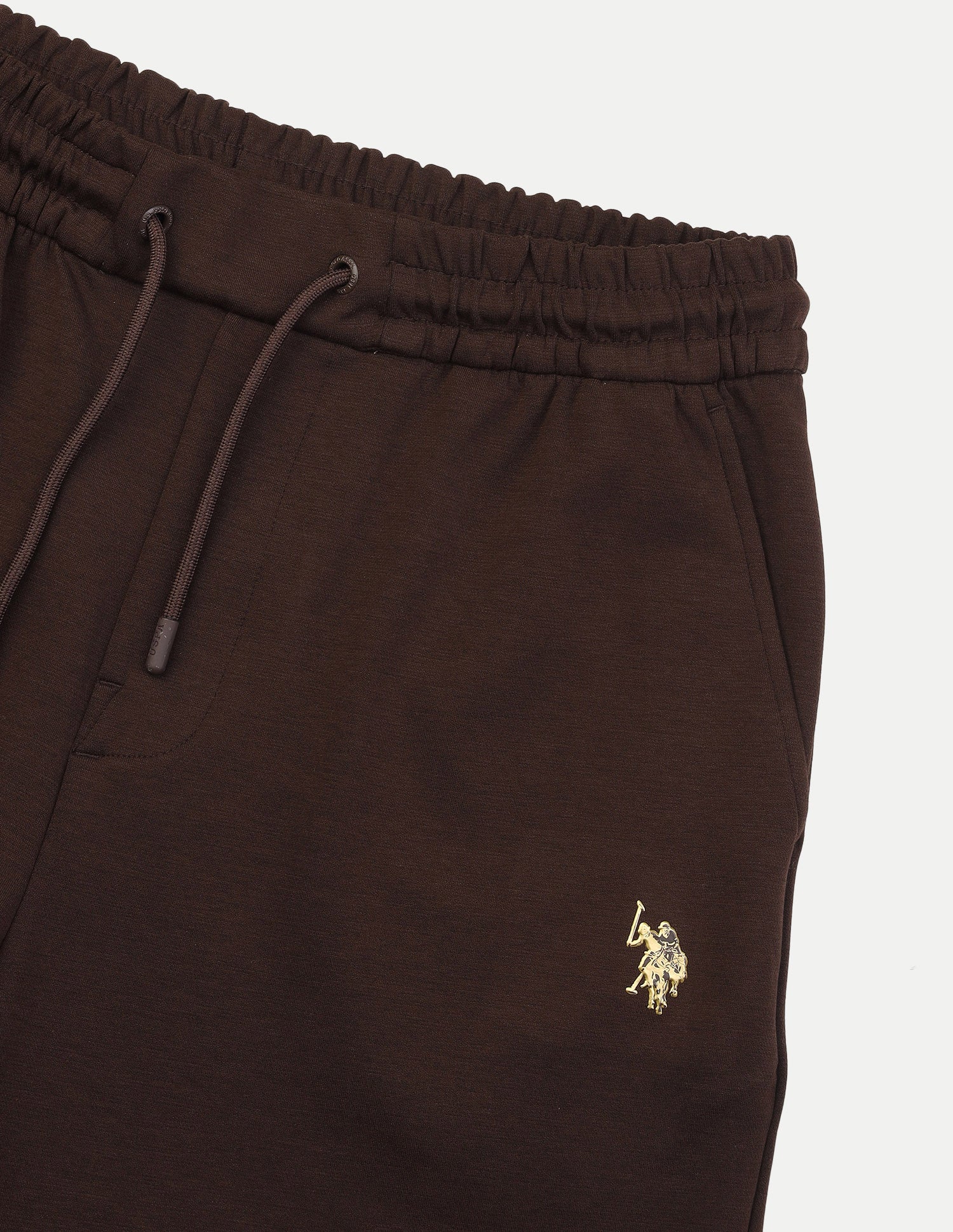 Solid Regular Fit Track Pants Brown - U.S. Polo Assn. India | Large
