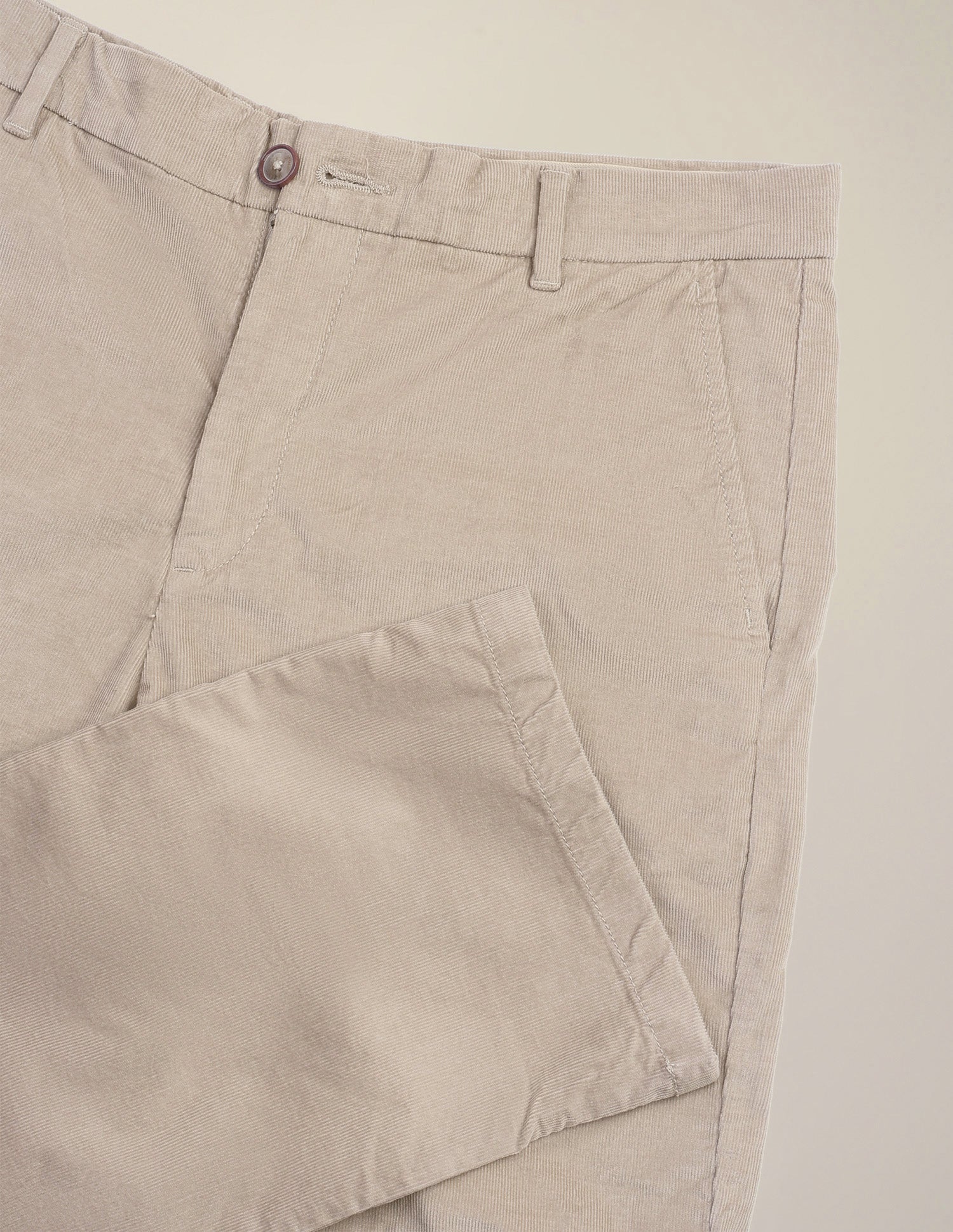 Riley Straight Fit Corduroy Trousers Beige - U.S. Polo Assn. India | Large