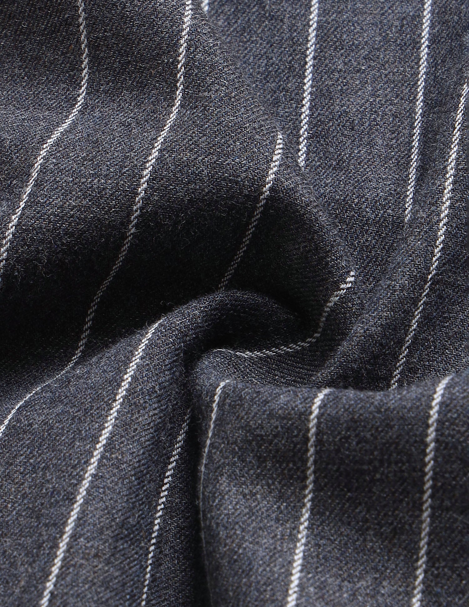 Twill Vertical Striped Shirt Dark Grey - U.S. Polo Assn. India | Large