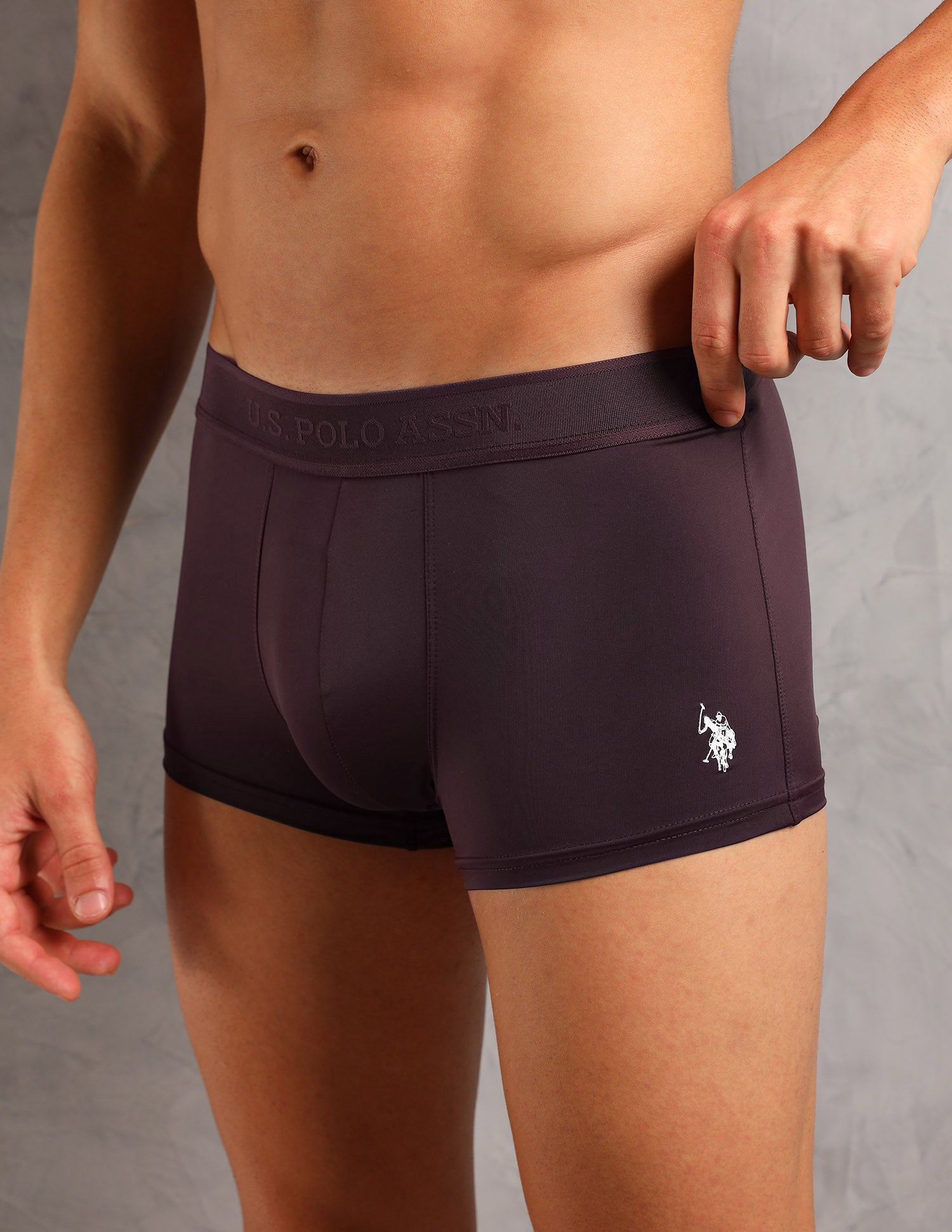 Antibacterial Lightweight AT001 Trunks - Pack Of 1 Wine - U.S. POLO ASSN. | Large