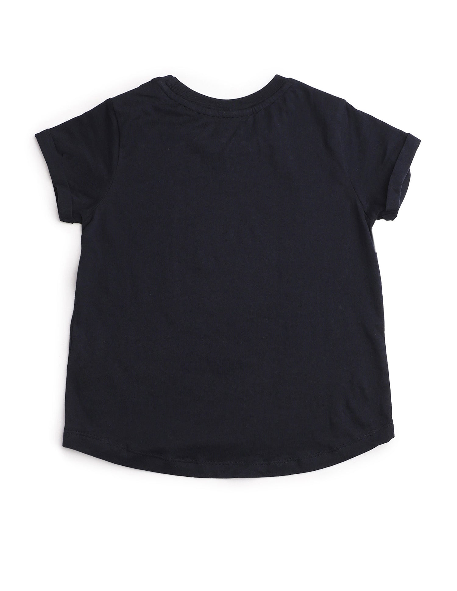 Girls Brand Print Cotton T-Shirt Navy - U.S. Polo Assn. India | Large