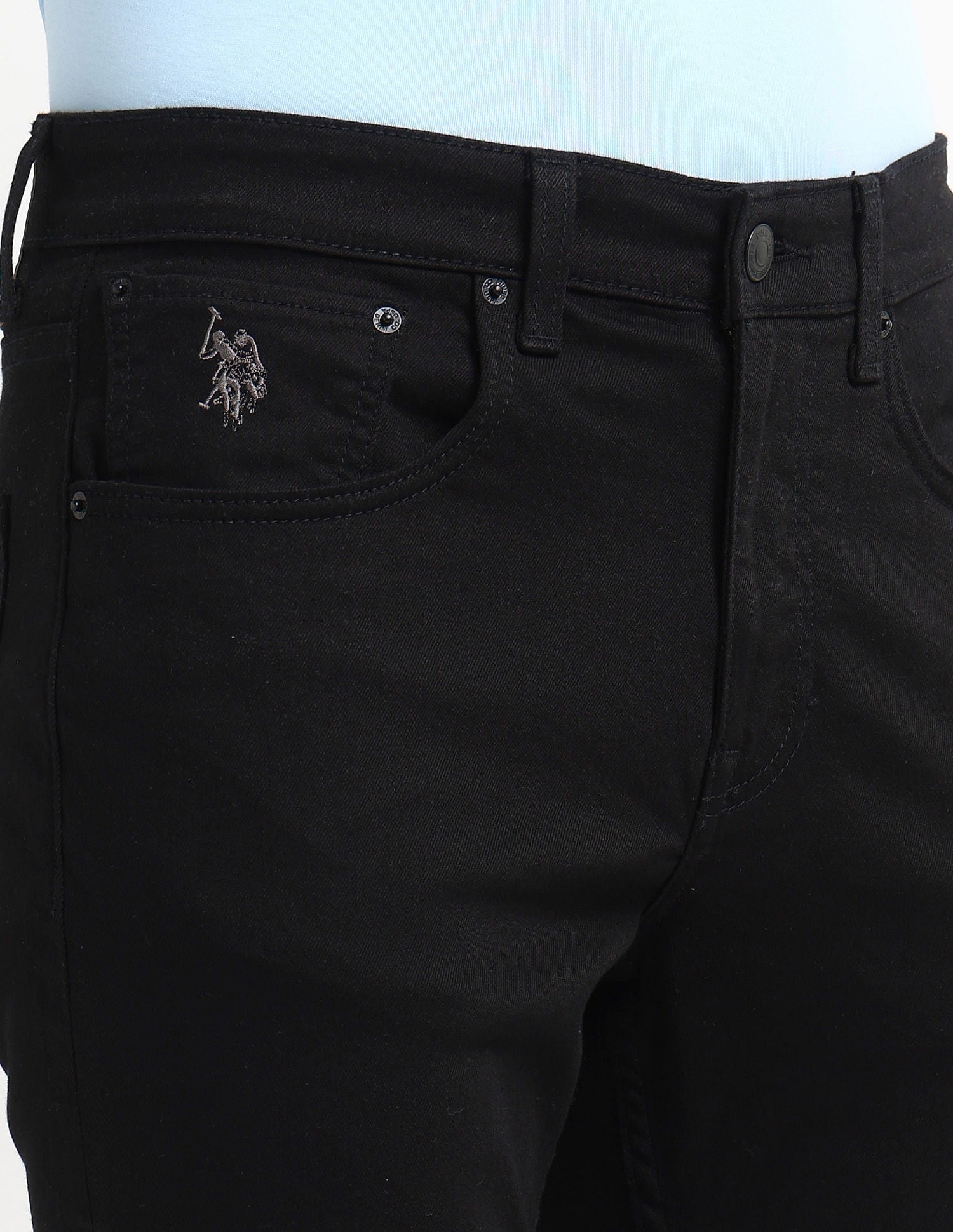 Harold Slim Straight Fit Jeans Black - U.S. POLO ASSN. | Large