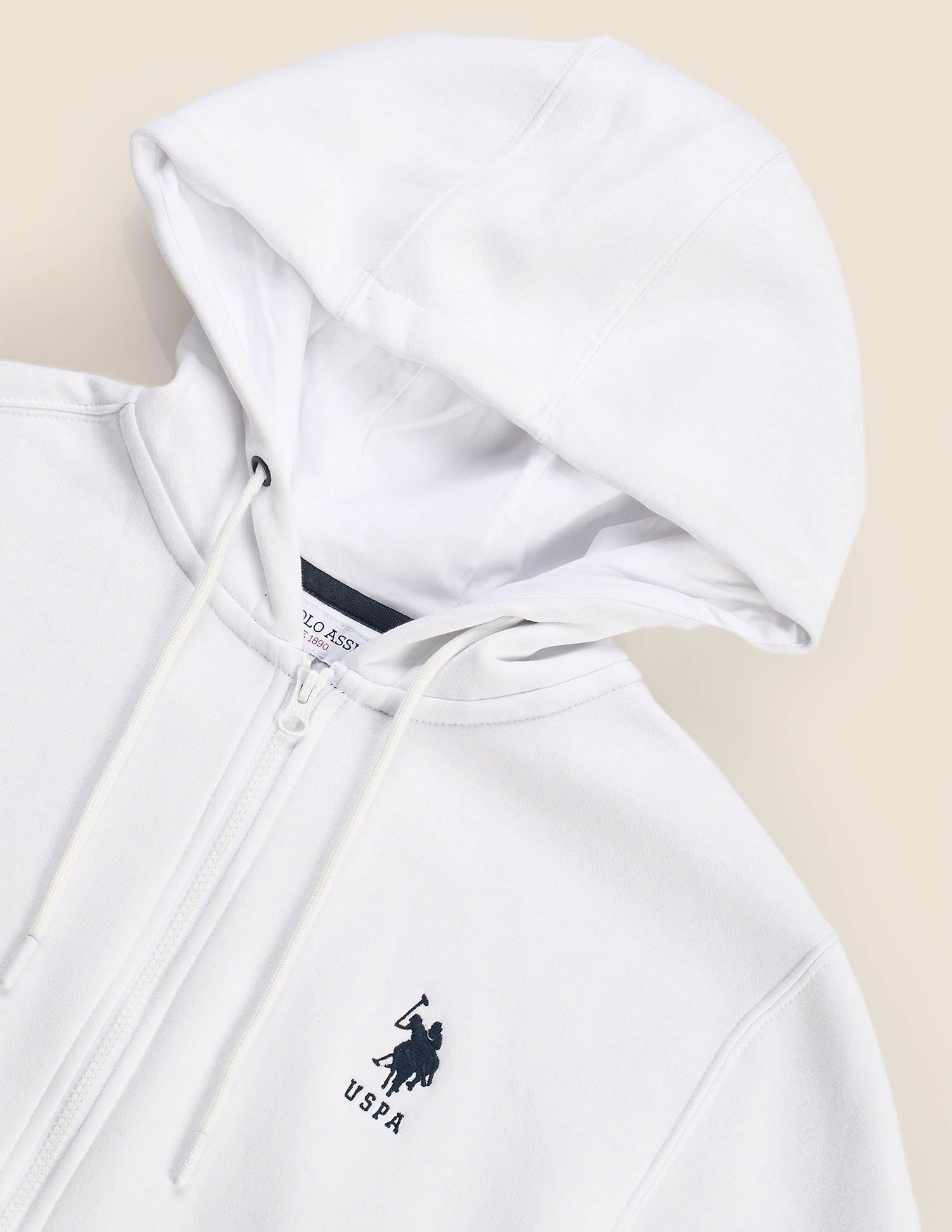 Solid Regular Fit Sweatshirt White - U.S. POLO ASSN. | Large