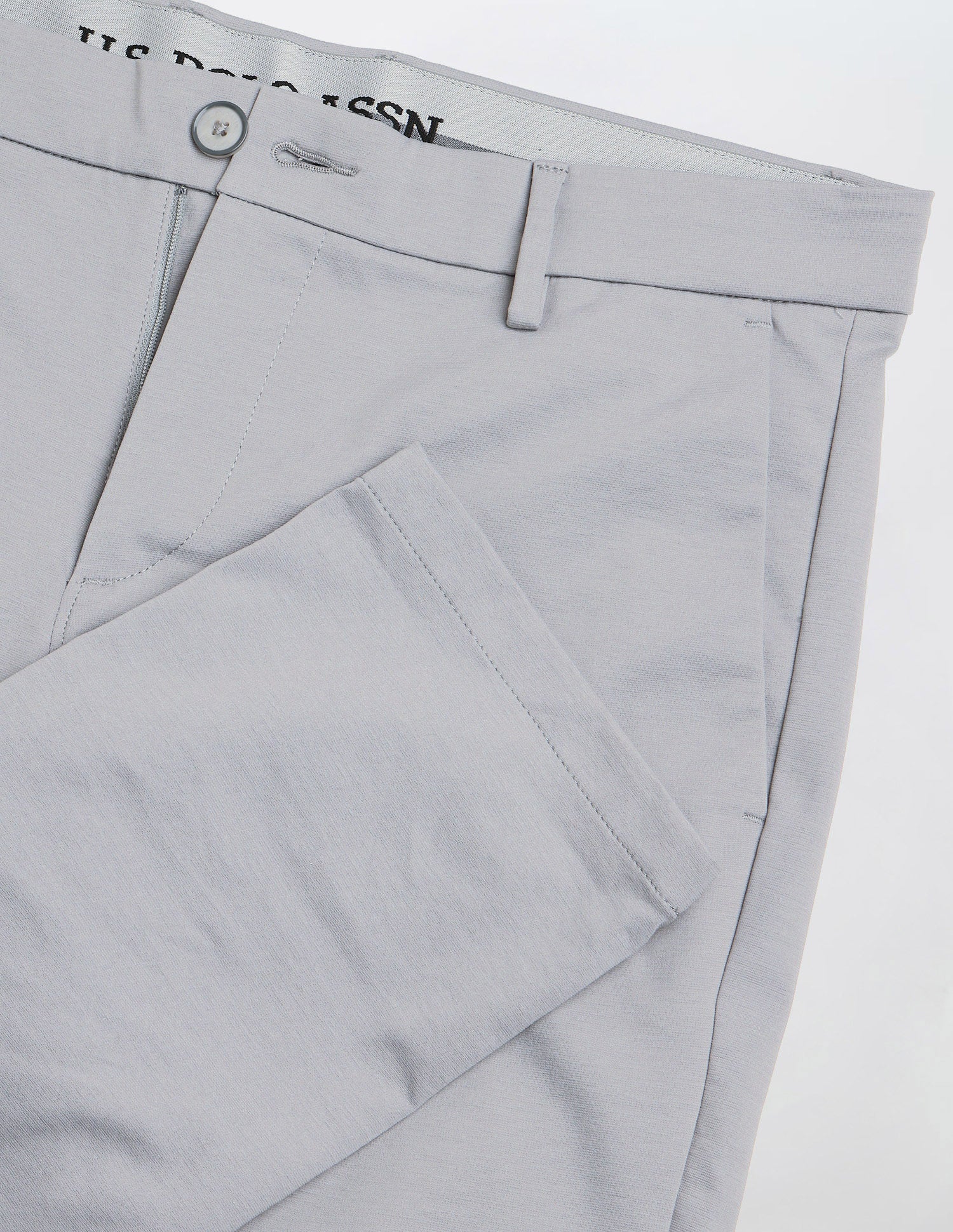 Satin Slim Fit Trousers Grey - U.S. Polo Assn. India | Large