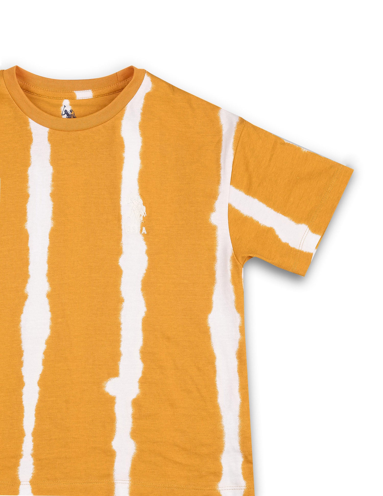 Boys All Over Printed Relaxed Fit T-Shirt Yellow - U.S. POLO ASSN. | Large