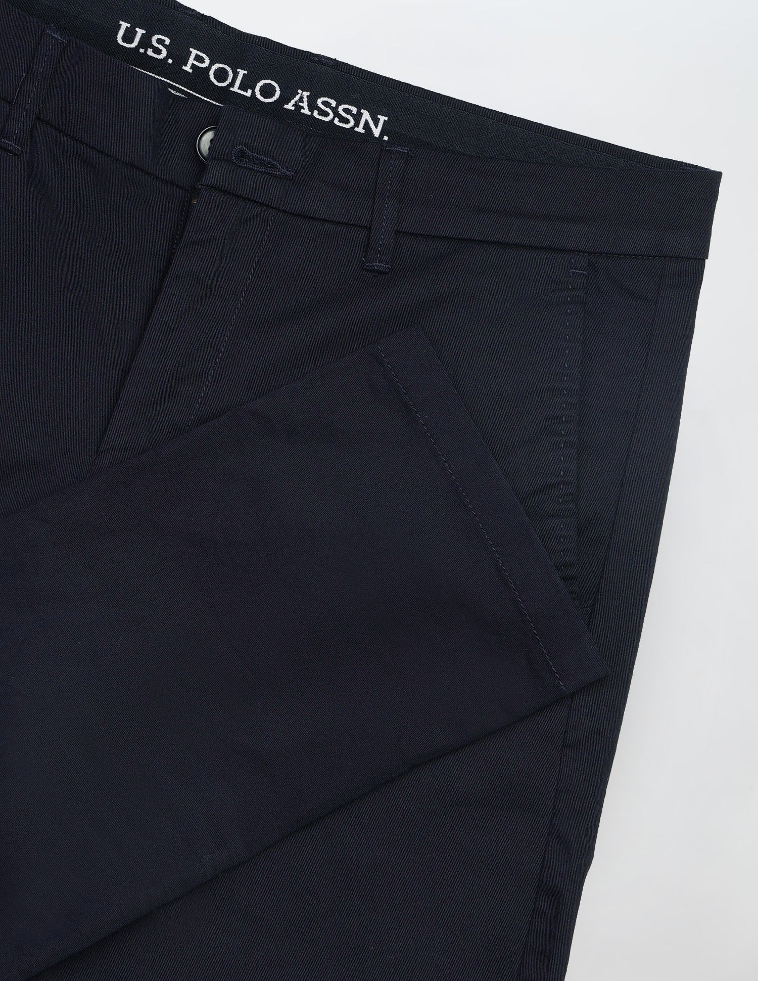 Solid Denver Slim Fit Trousers Navy - U.S. Polo Assn. India | Large