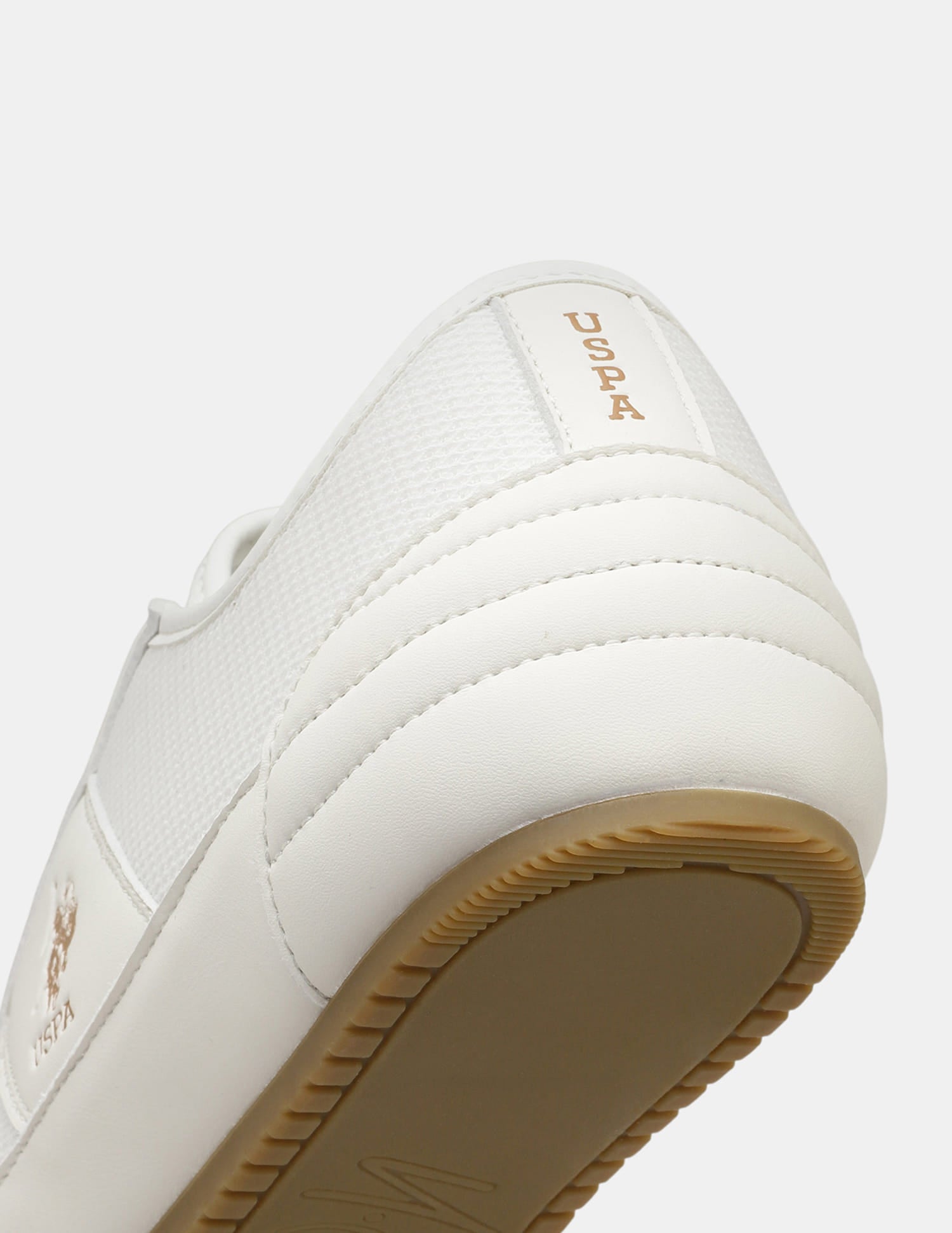 Round Toe Lace Ups Streak Sneakers White - U.S. Polo Assn. India | Large