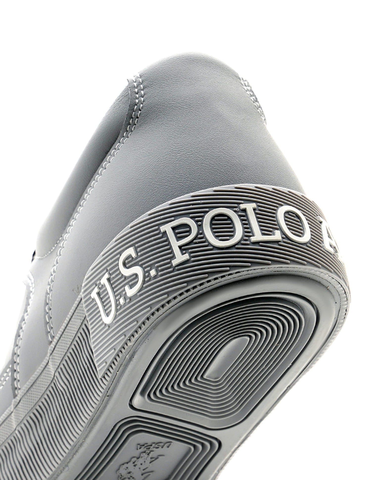 Men Round Toe Lace Up Ruben Sneakers Grey - U.S. Polo Assn. India | Large