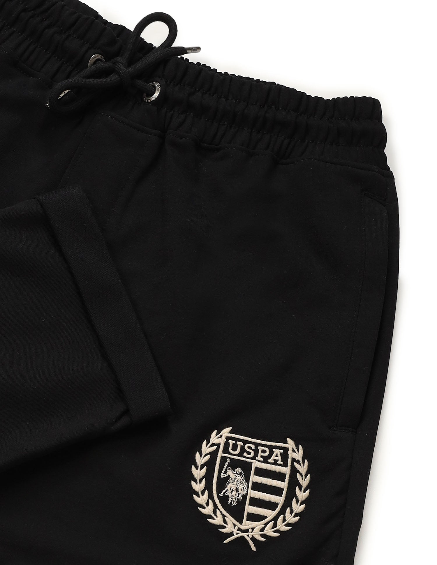 Mid Rise Regular Fit Track Pants Black - U.S. POLO ASSN. | Large