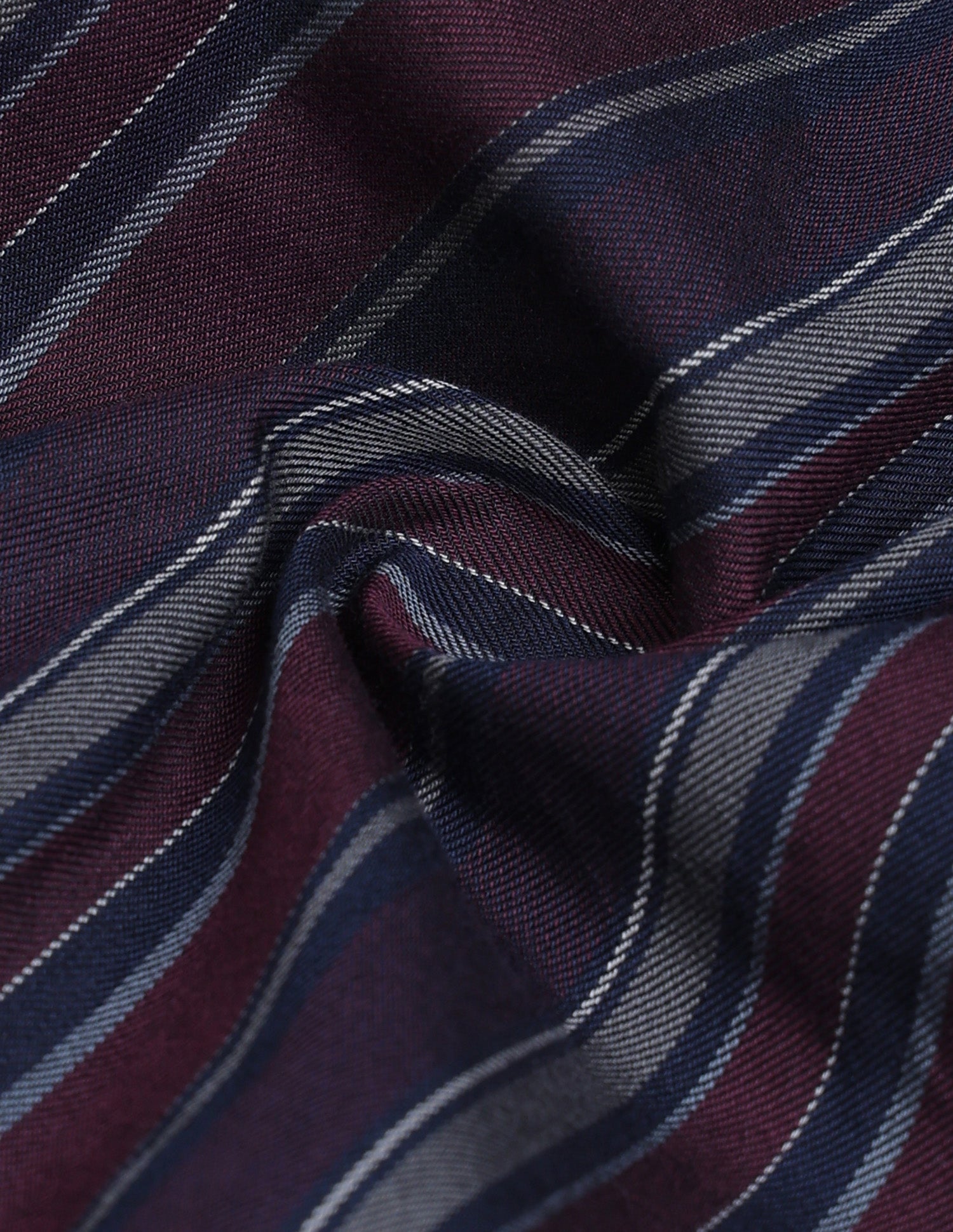 Vertical Striped Twill Shirt Maroon - U.S. Polo Assn. India | Large